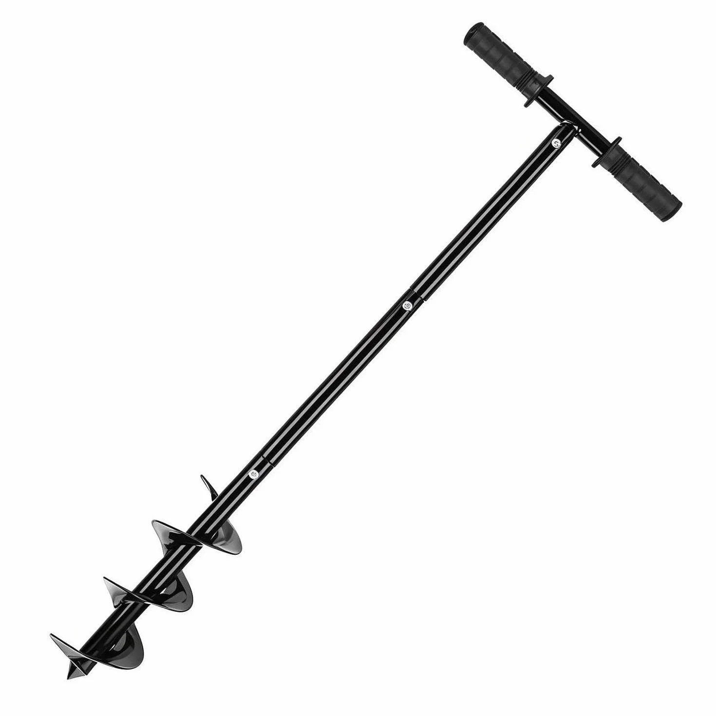Wiertarka ręczna 60-85 cm regulowana, średnica 10 cm Wiertło spiralne do ogrodu z antypoślizgowym uchwytem, szybka sadzarka świder do mocowania słupków ogrodzeniowych, sadzenia drzew