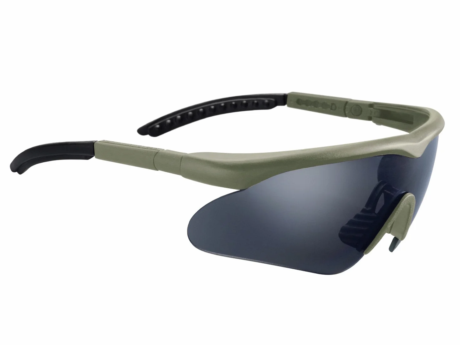 SWISS EYE Okulary Raptor zielona gumowa ramka 3 soczewki powłoka przeciwmgielna odporna na zarysowania