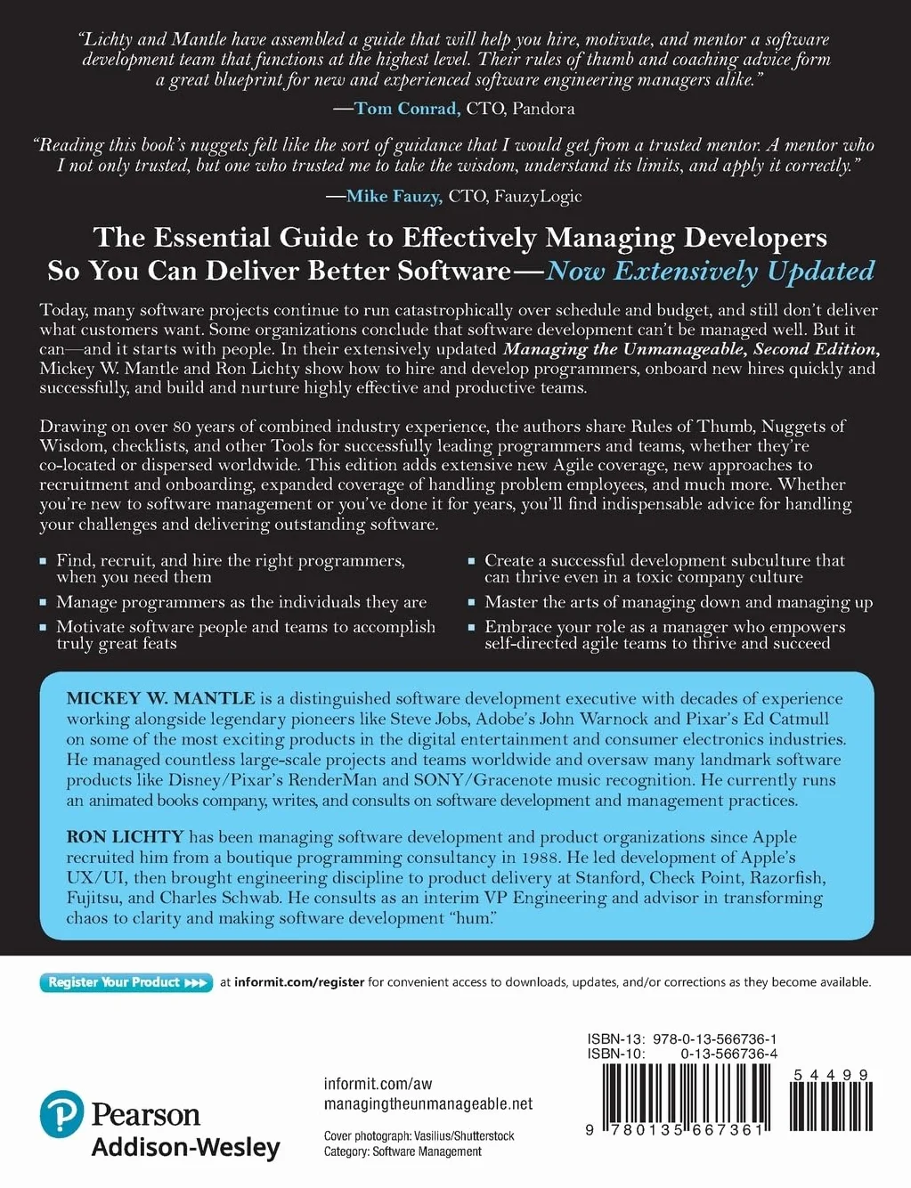 Managing the Unmanageable: Rules, Tools, and Insights for Managing Software People and Teams