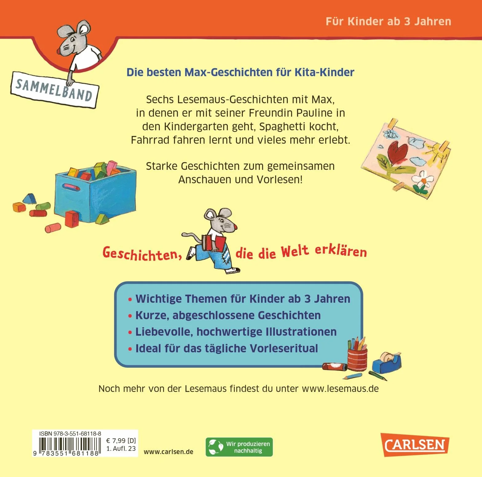 LESEMAUS Sonderbände: Die besten MAX-Geschichten für Kita-Kinder: 6 Geschichten in 1 Band | für Kinder ab 3 Jahre