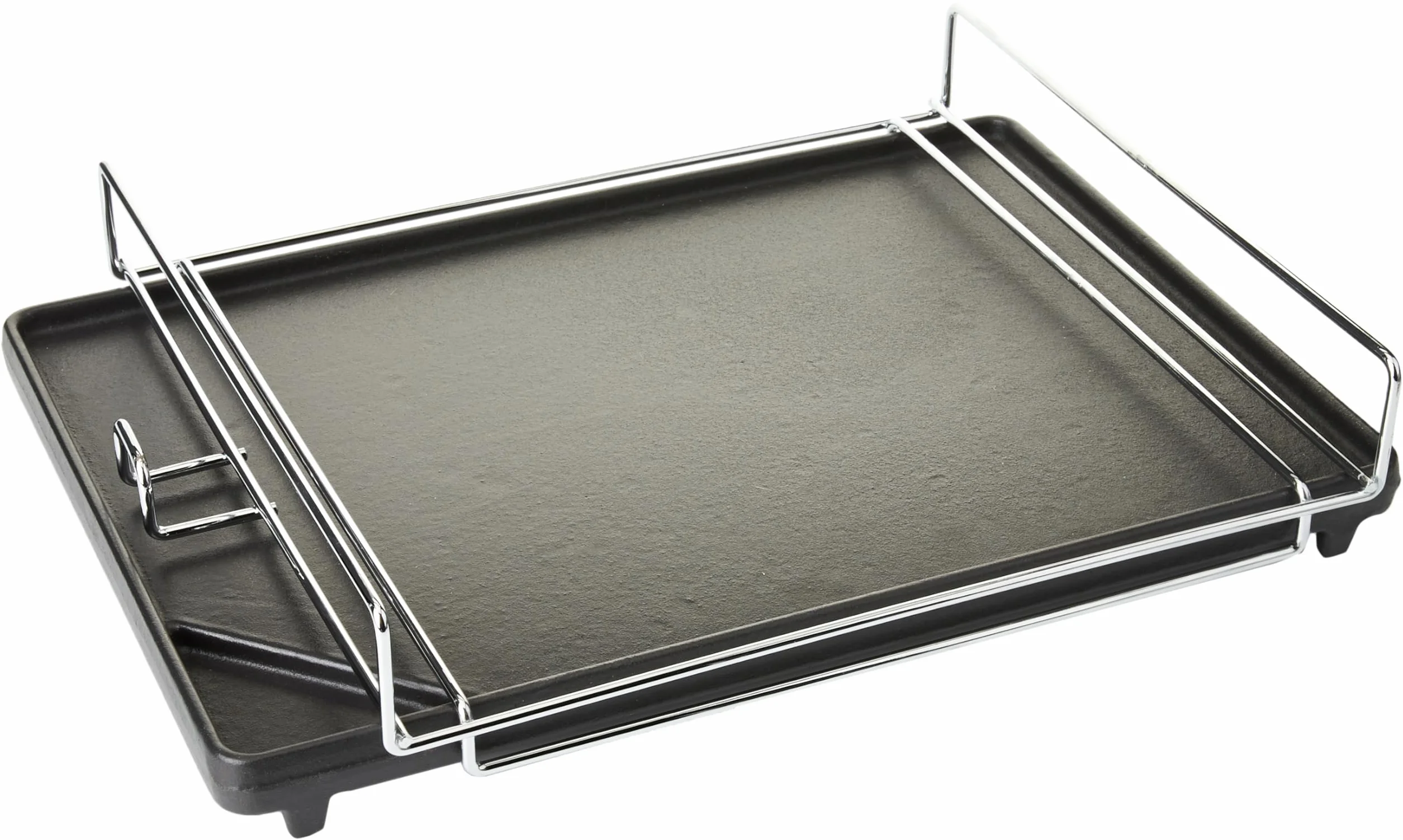 Char-Broil 140 515 - Żeliwna patelnia z palnikiem bocznym (plancha)., czarna, 37 x 25,4 x 2 cm