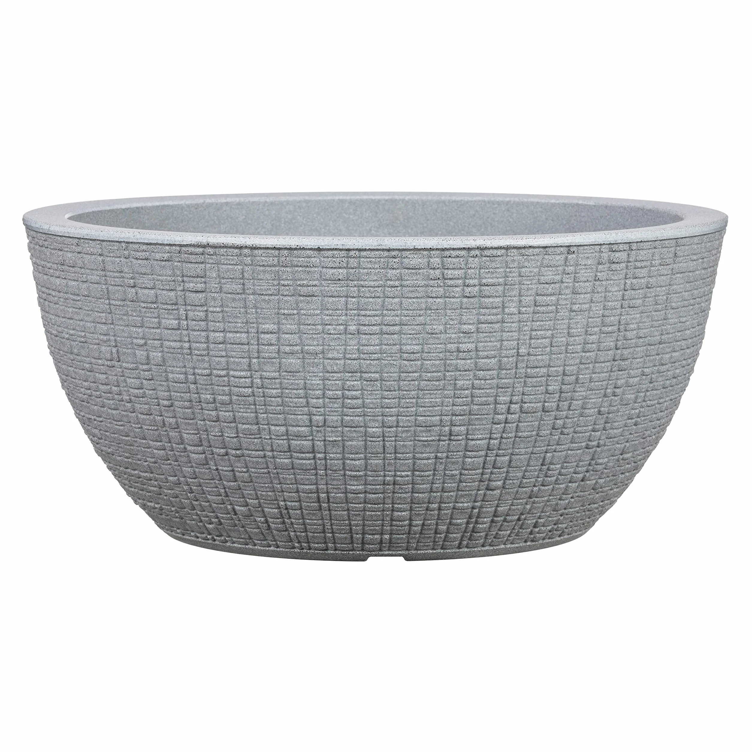 Scheurich Barceo Bowl 40, donica na rośliny/donica na rośliny, okrągła, kolor: Stony Grey, wyprodukowana z tworzywa sztucznego pochodzącego z recyklingu, do użytku na zewnątrz, 18