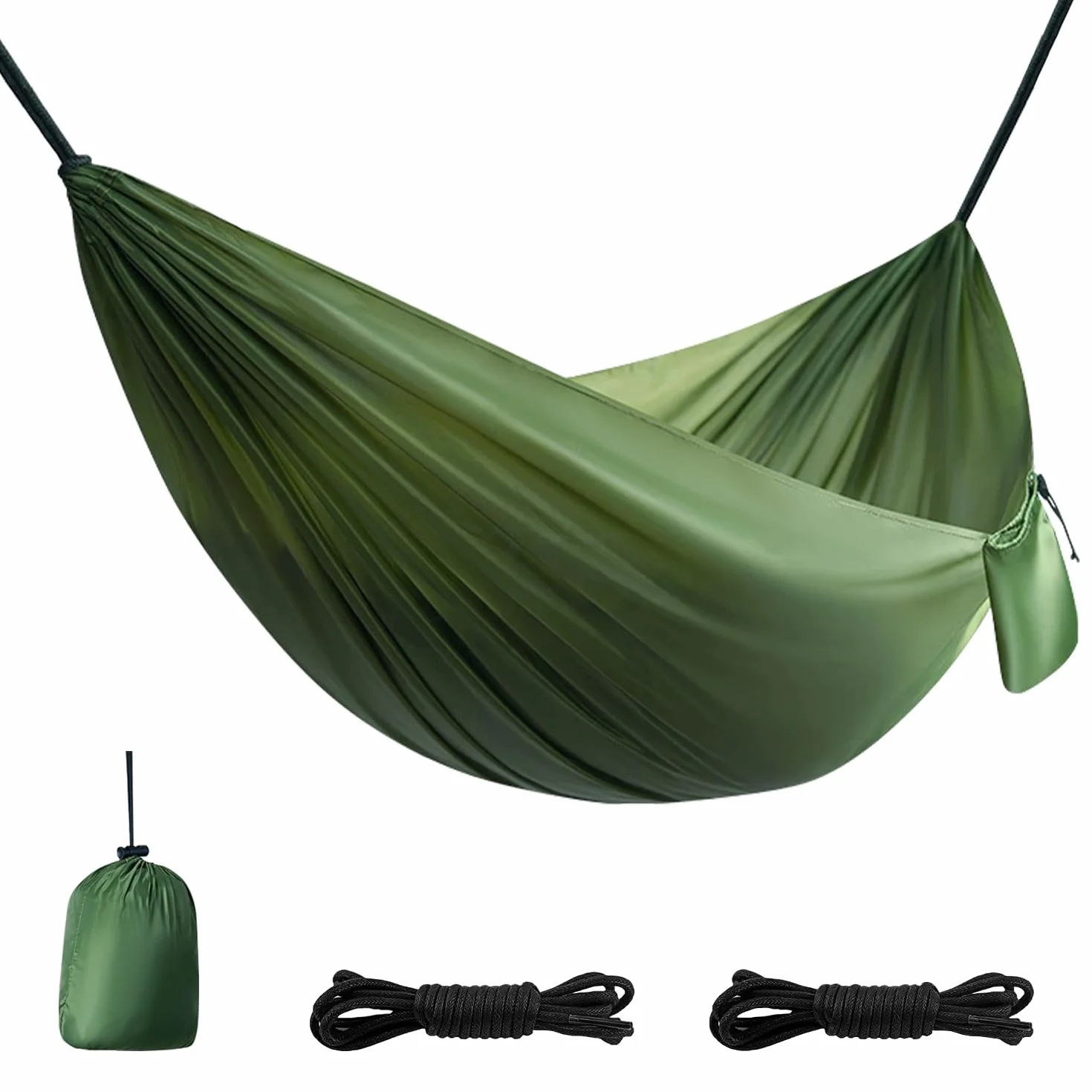 Hammock, ultralekki hamak outdoorowy udźwig 250 kg, podróżny hamak kempingowy z pasami mocującymi i torbą do przechowywania, do ogrodu, na plażę, wędrówki