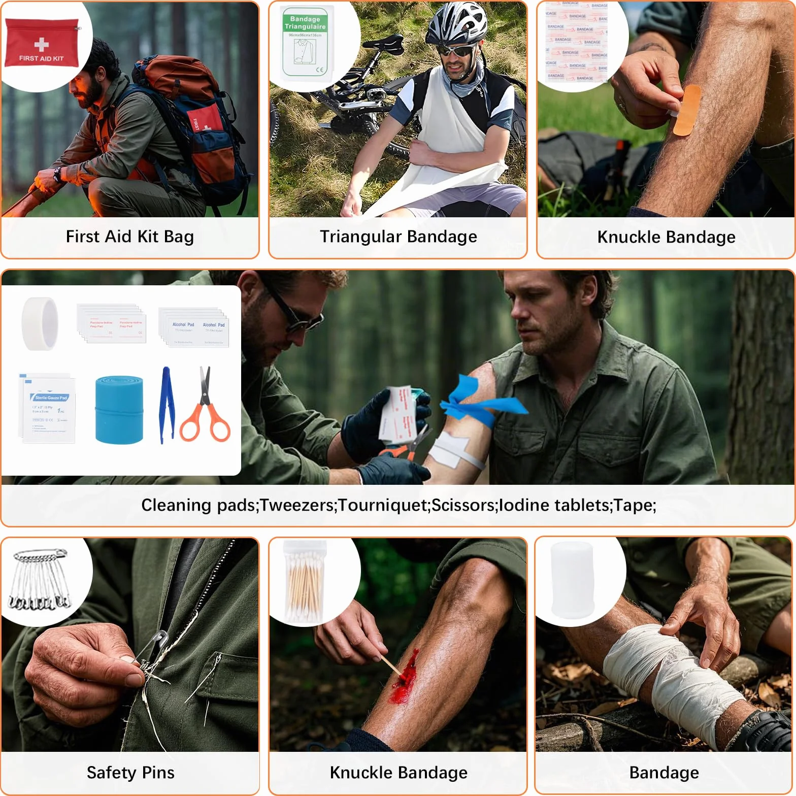 Zestaw survivalowy 72 w 1, profesjonalny zestaw awaryjny do użytku na zewnątrz, do domu, zestaw noży premium, wyposażenie survivalowe, na kemping, do bushcraft, wędrówek, polowania, przygód, ojców,