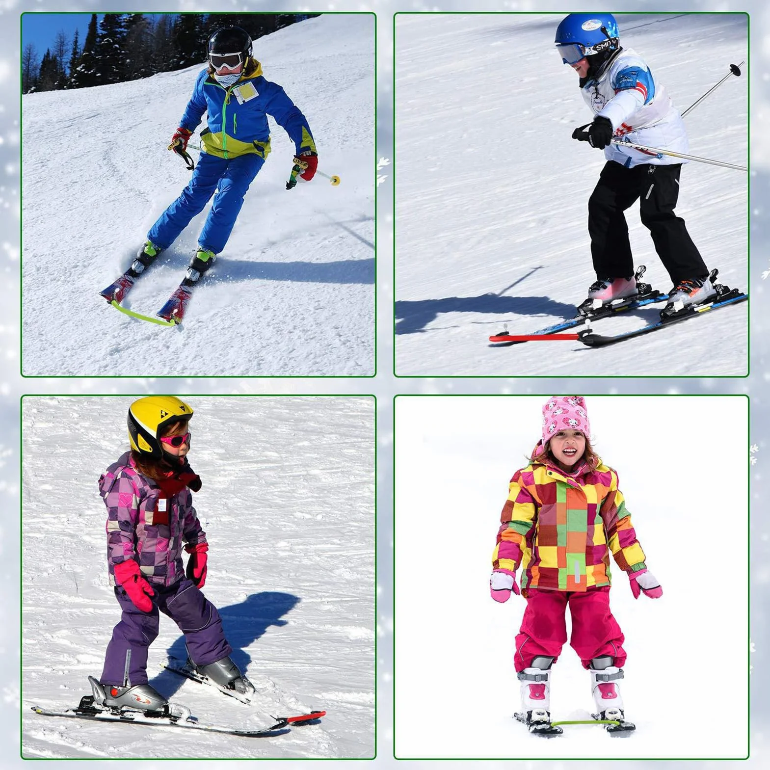 Złącze do końcówek dla dzieci Przenośne snowboardowe narzędzie treningu narciarskiego Easy Snow Pomoc klinowa zimowego