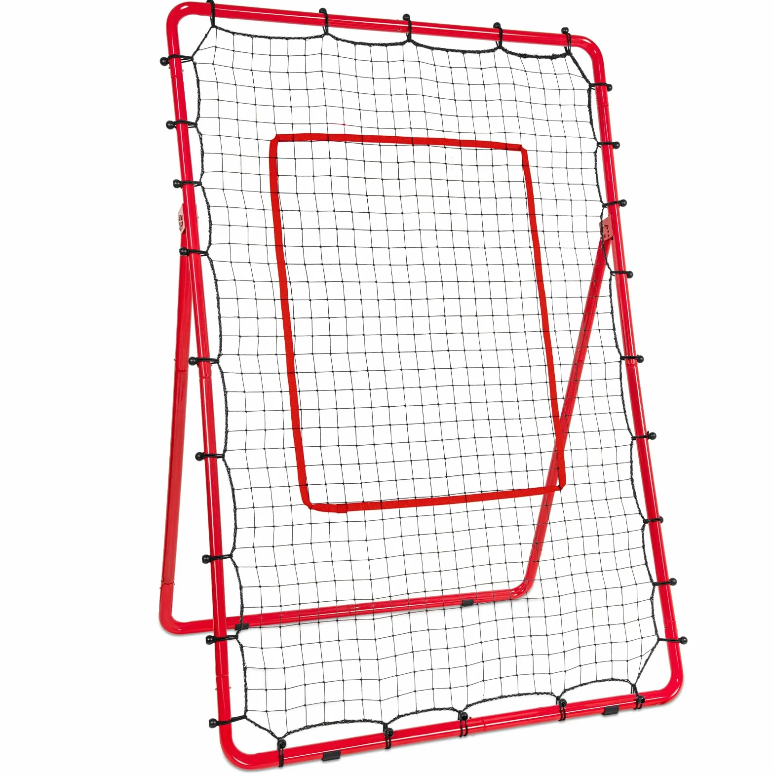AKOZLIN Baseball Softball Siatkówka Lacrosse Rebound Bounce Back Net 5 kątów regulowana 15 x 100 cm z siatką odbijającą strefę uderzenia, gniazdo baseballowe z torbą do przenoszenia