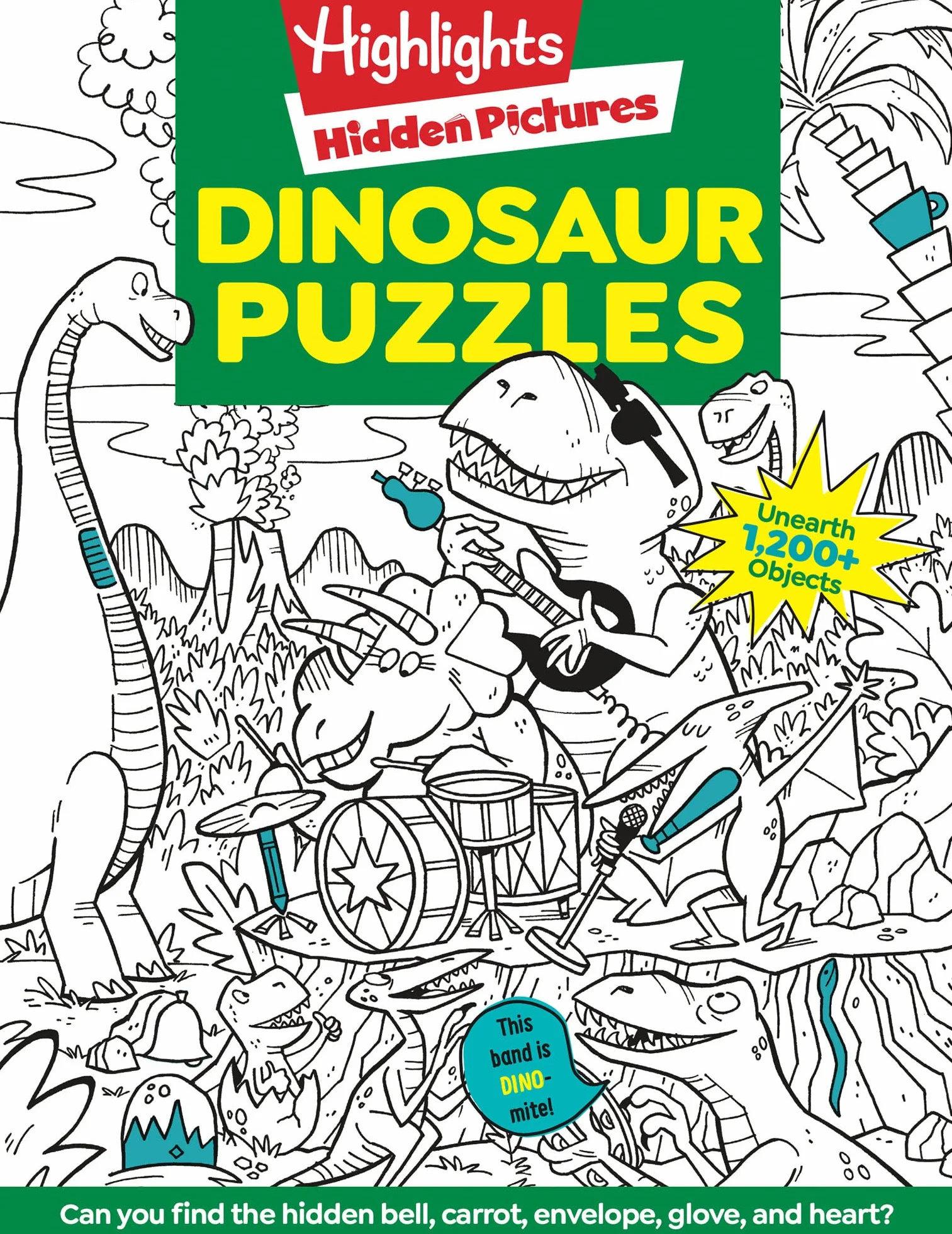 Dinosaur Puzzles: Roaring Fun Hidden Pictures Puzzles with T-Rex, Fossils and More for Kids Ages 6-12, Over 1,900 Hidden Objects for the Ultimate Dino-Themed Activity Book