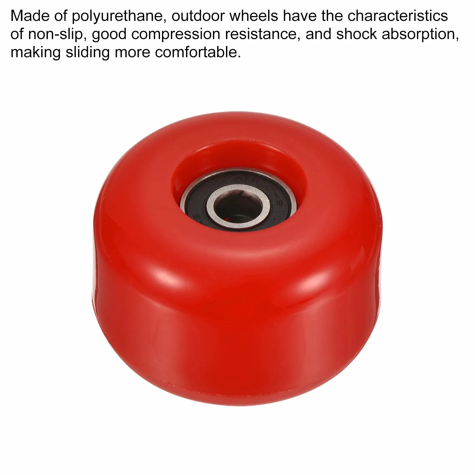 PATIKIL 54 mm koło do deskorolki z łożyskami ABEC-9, 4-pak koła uliczne do deskorolek Cruiser koło zapasowe 85A, czerwone