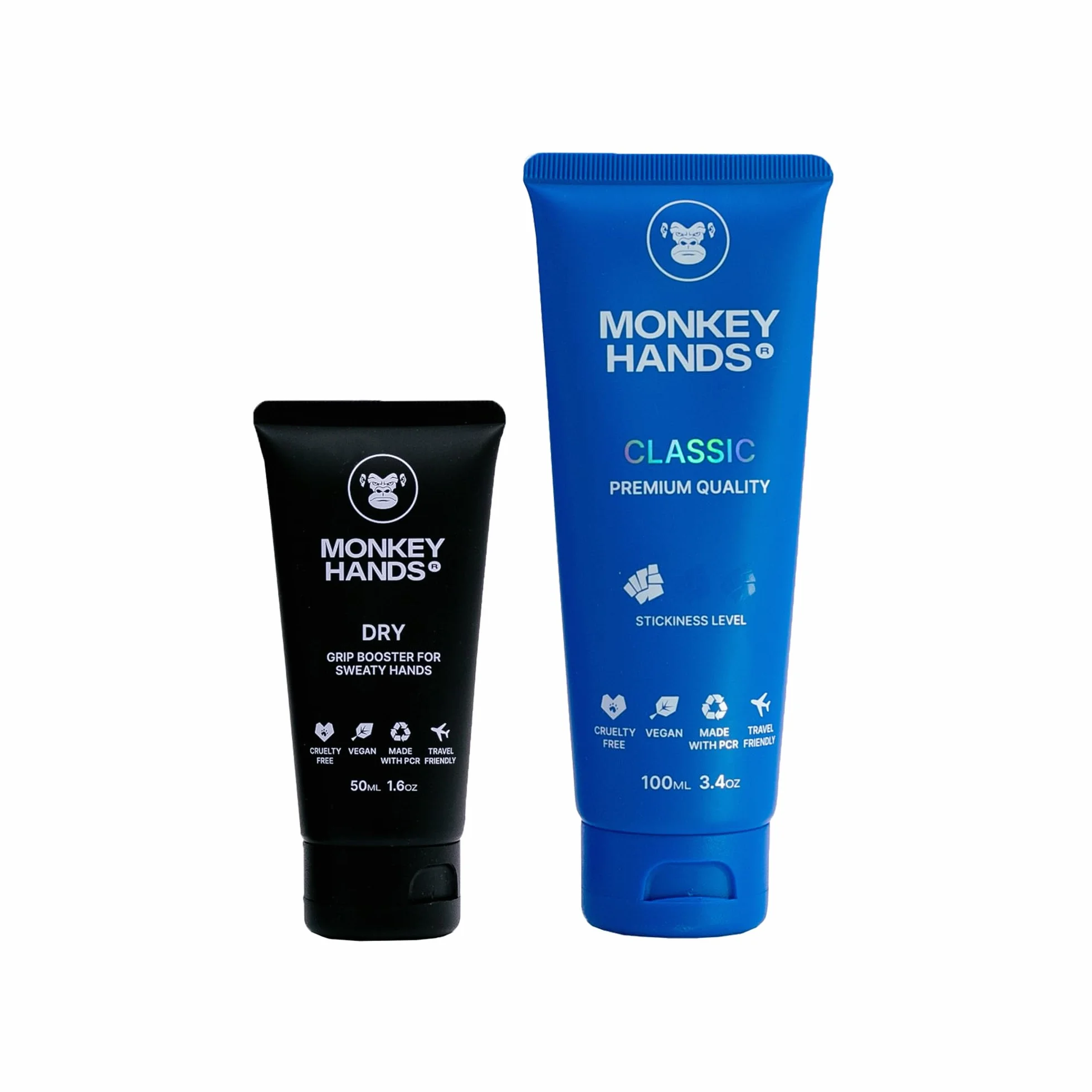 Definitivo Monkeyhands Grip Booster Dry + Light Gel Grip Classic - Idealny do tańca na rurze, Calisthenics, Parkour - pochłania pot i wzmacnia Twój chwyt!
