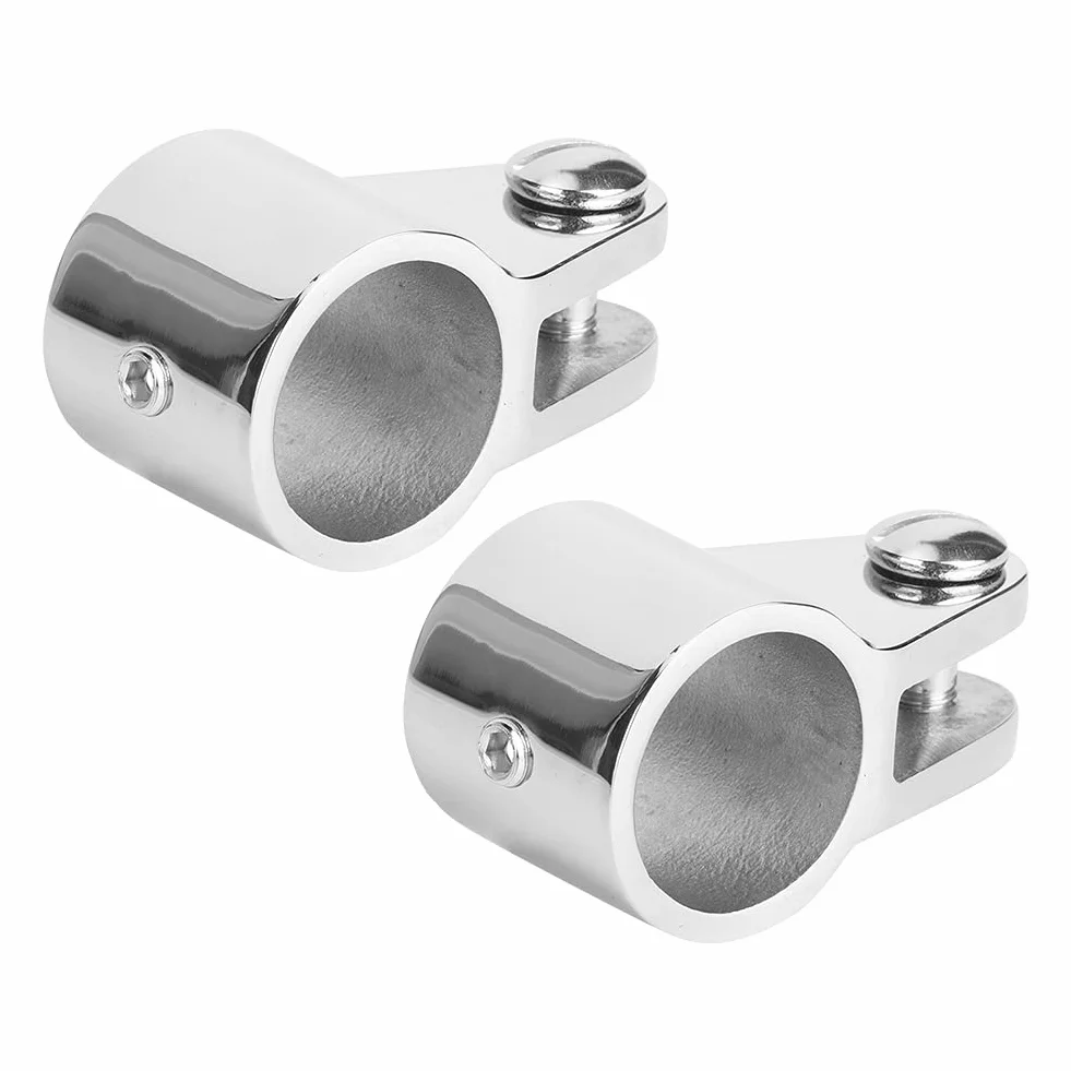 2 Szt. Prowadnica Szczęki łodzi, Fydun Szczęka Bimini ze Stali Nierdzewnej Okucia do łodzi Morskich dla Nadmuchiwanych Jachtów z Włókna Szklanego(22MM)