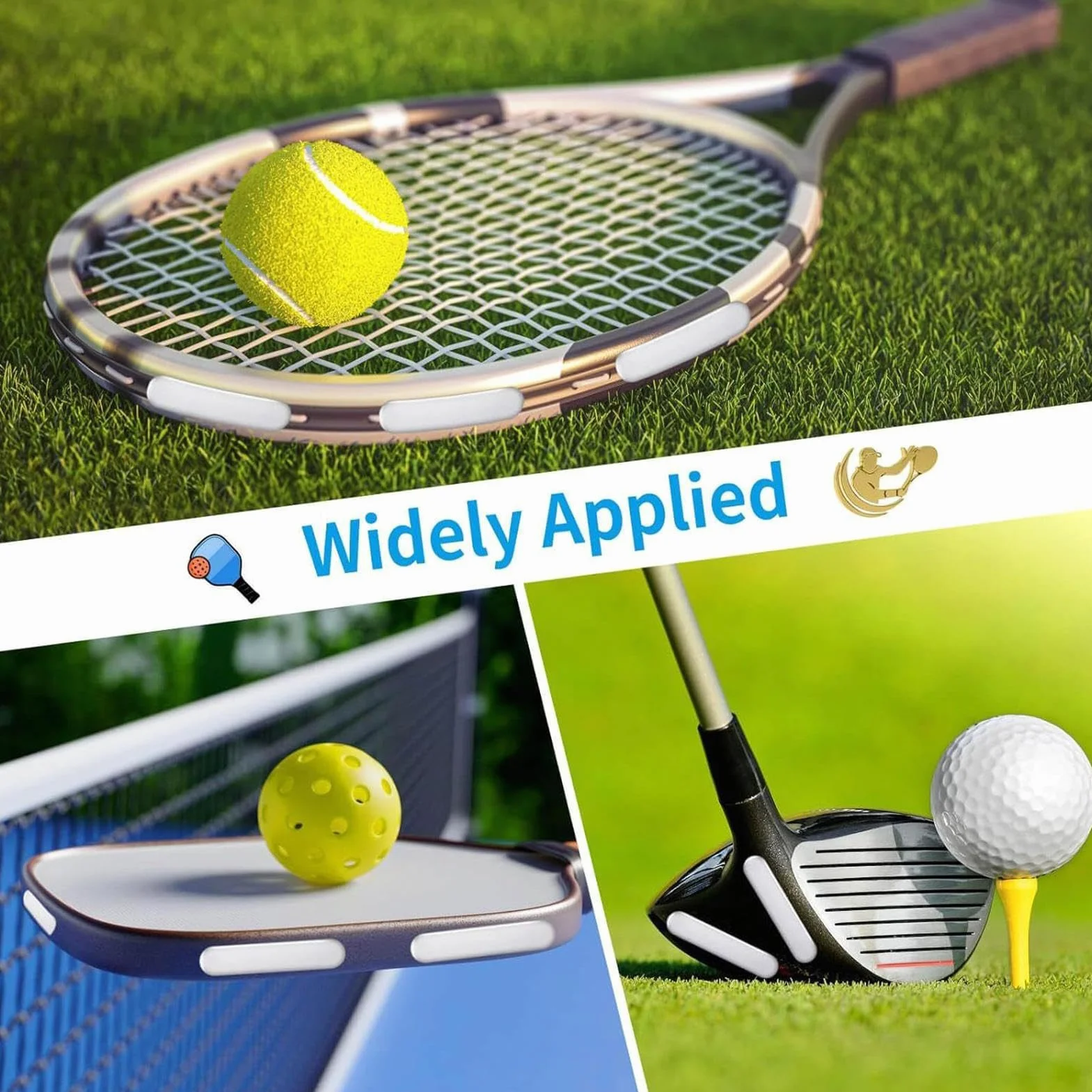 Genérico Taśma ołowiowa do kijów golfowych - paski obciążeniowe do kijów golfowych - zestaw 10 sztuk regulacja masy naprawczej uchwyt zewnętrzny rakieta żelazna łopata kulkowa