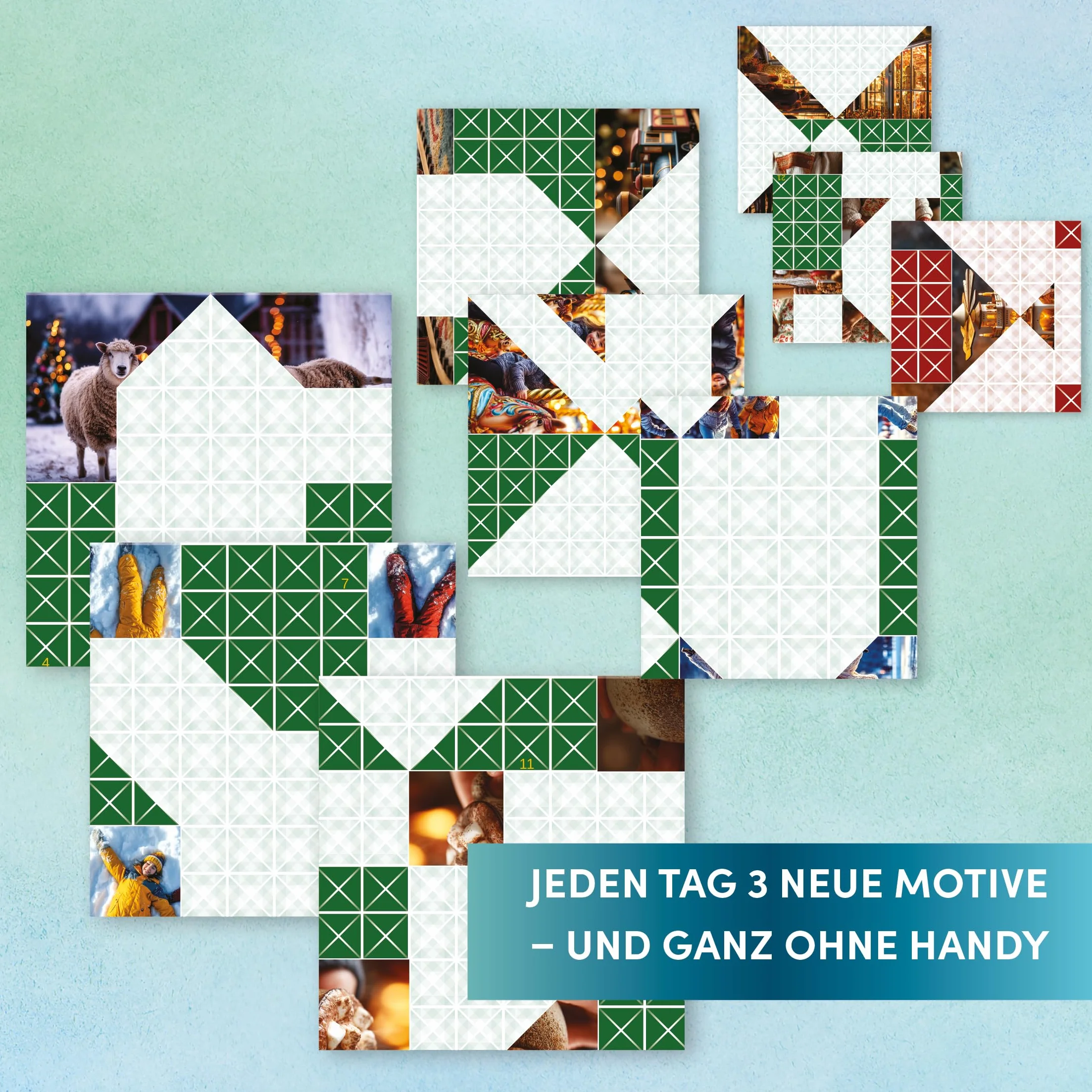 Foldology – Der Origami-Rätsel-Adventskalender: Mehrere einzigartige Falträtsel für jeden Tag im Advent. Der Adventskalender für helle Köpfe und geschickte Hände. Ideal für Jung und Alt