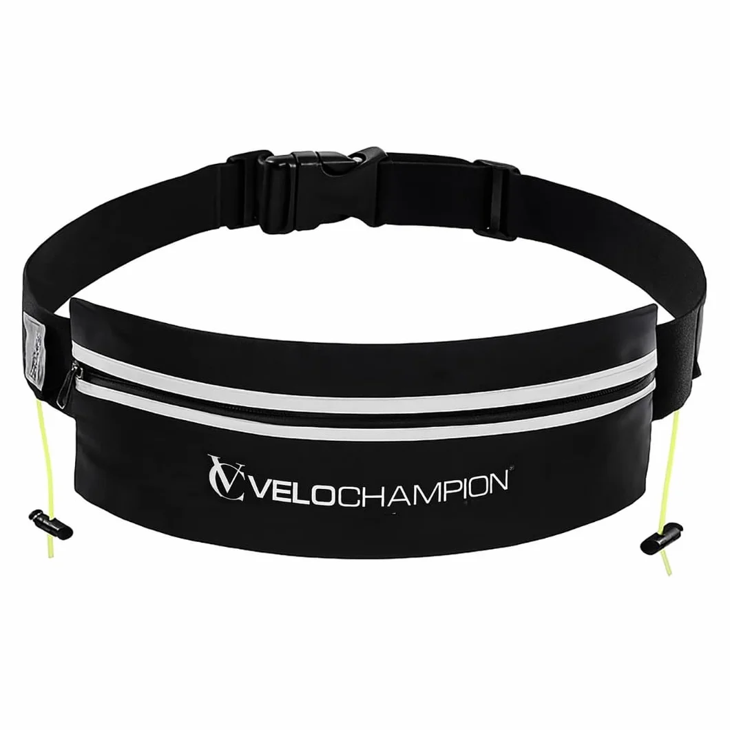 VeloChampion Odblaskowy pas startowy z kieszonką – Elastyczny, regulowany, na biegi i triathlon