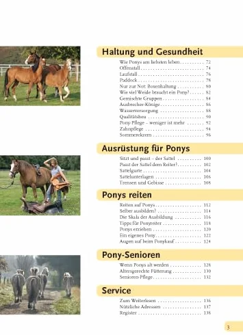 Alles über Ponys: Rassen, Haltung und Pflege, Reiten und Fahren