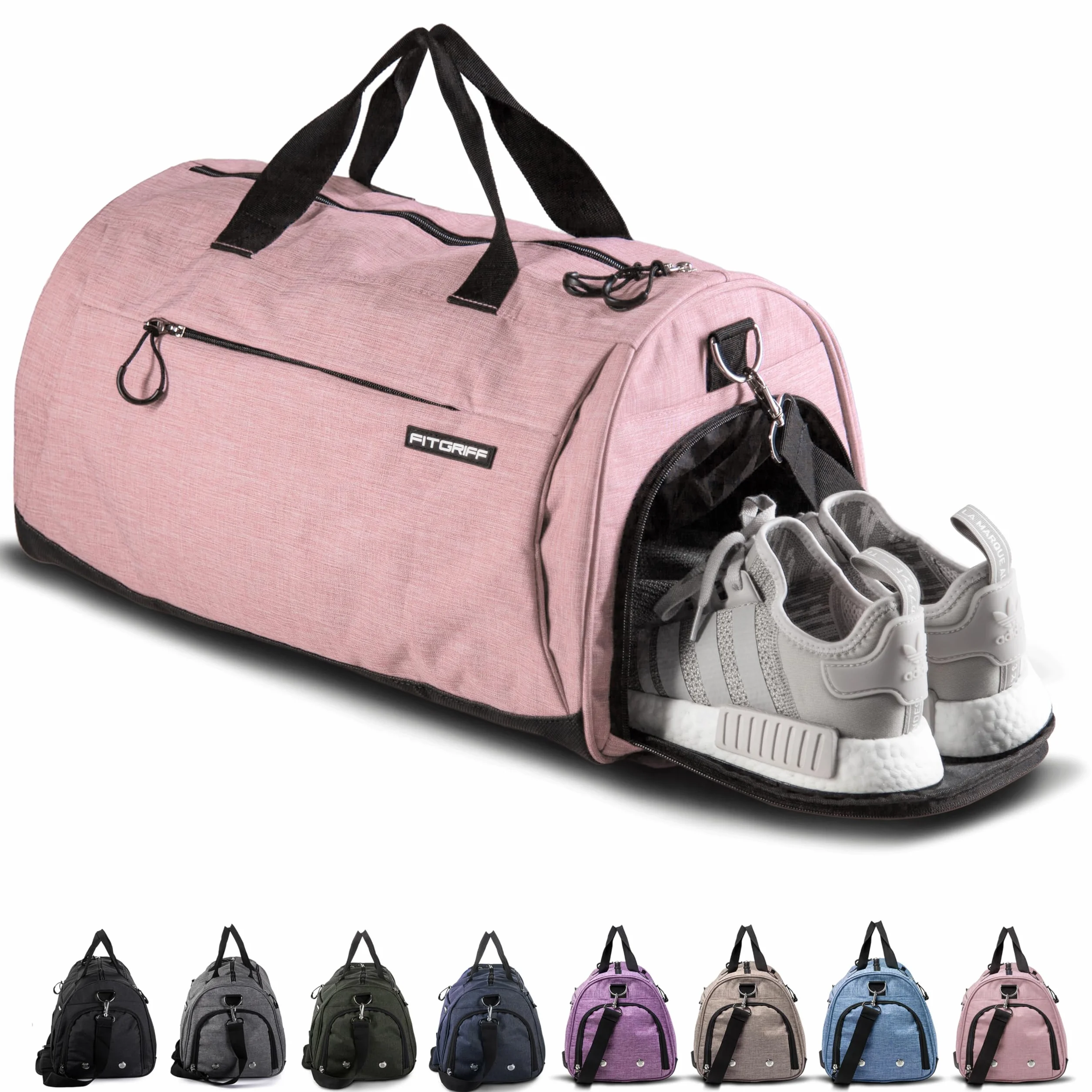 Fitgriff® Torba sportowa podróżna z kieszenią na buty – torba na siłownię