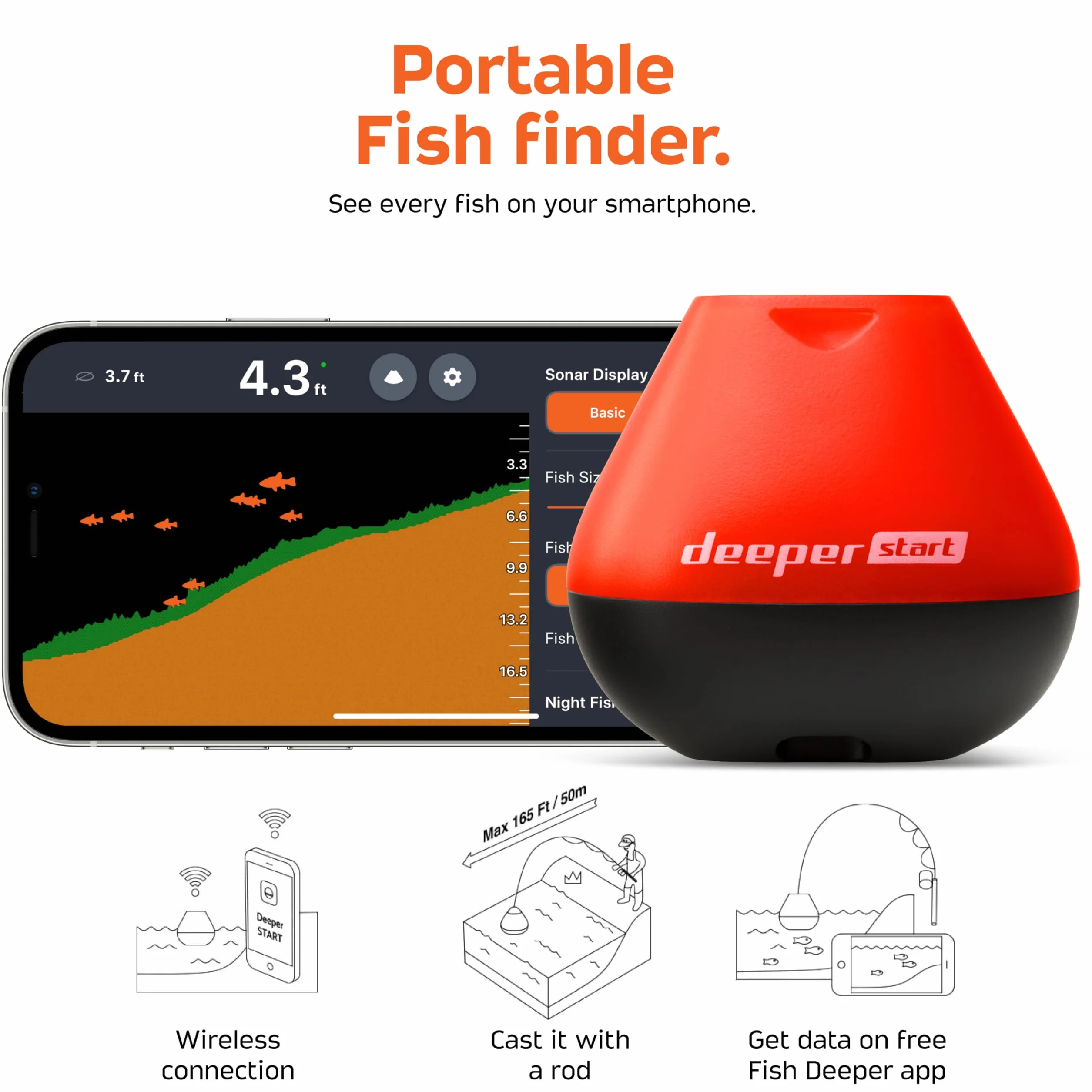 Deeper Start Smart lokalizator ryb bezprzewodowy W-LAN