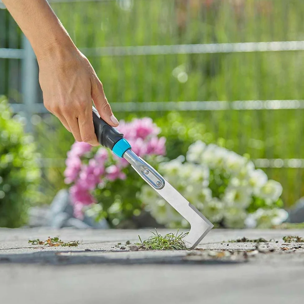Gardena EcoLine skrobak do fug: Do dokładnego czyszczenia fug, nadaje się do kostki brukowej, krawędzi ścian i fug między płytkami, dwustronny nóż ze stali nierdzewnej (17704-20)