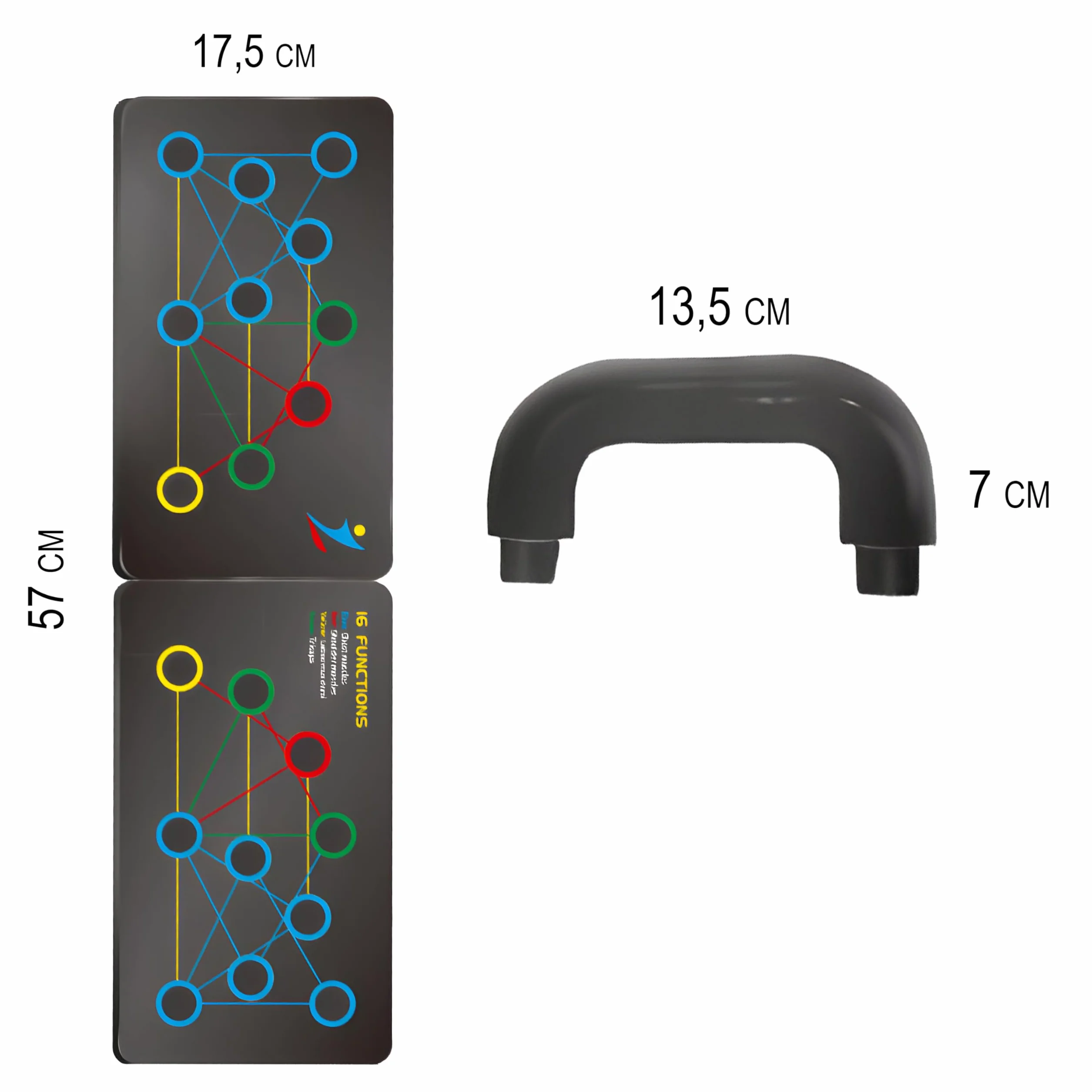 Retoo Deska Push up 13 w 1, składana i przenośna deska do pompek z 2 uchwytami do pompek do domu, antypoślizgowa deska, przyrząd treningowy dla mężczyzn/kobiet, sprzęt do treningu domowego do pompek