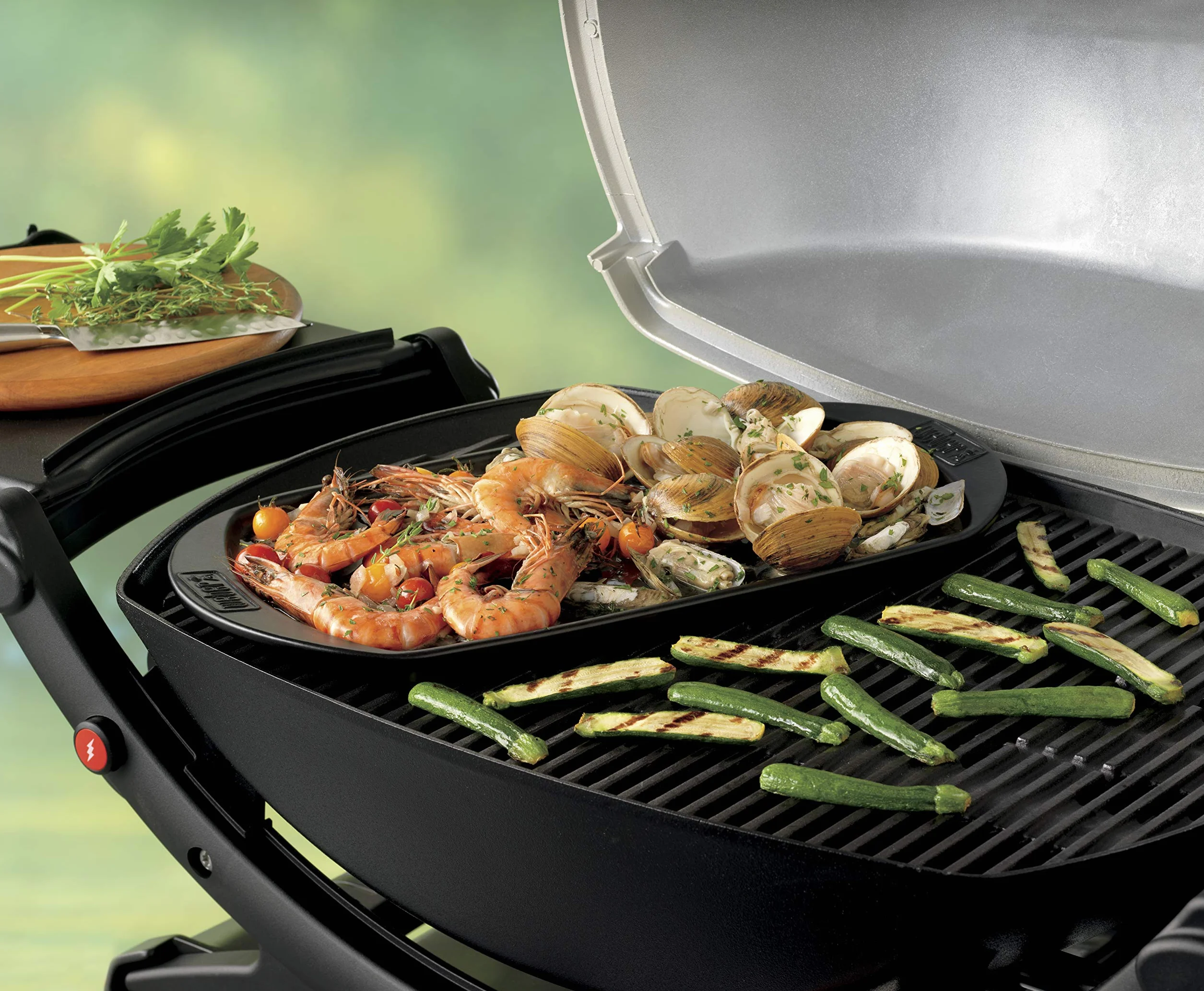Weber Ceramiczna płyta grillowa Plancha - Mała (40x22 cm), Patelnia grillowa BBQ z ceramiczną powłoką nieprzywierającą, idealna do smash burgerów i warzyw, zmywalna w zmywarce - Czarna (6465)