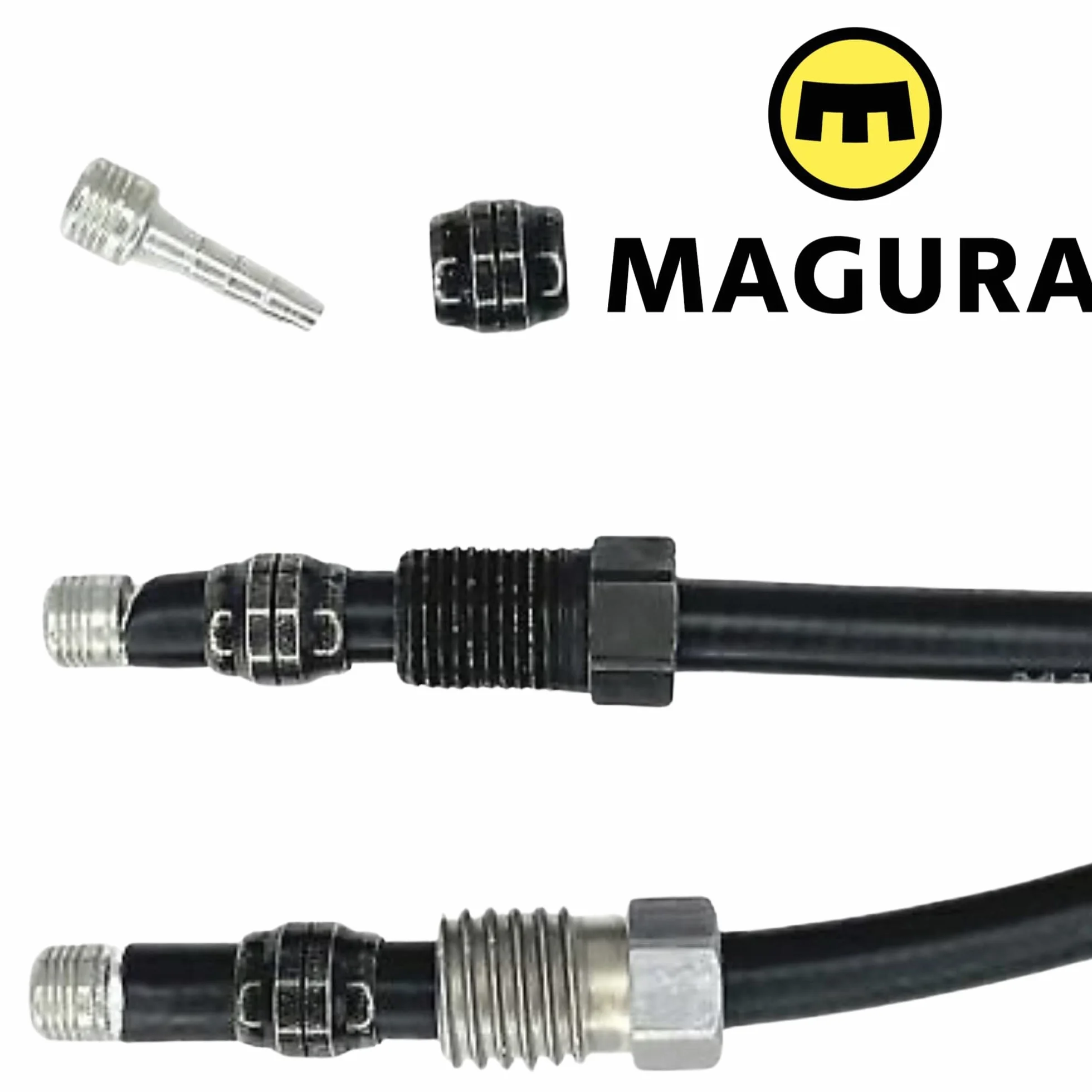 Magura Olive/Pierścień zaciskowy + Tulejka ochronna/Kołek wspornikowy do hydraulicznych przewodów hamulcowych tarczowych