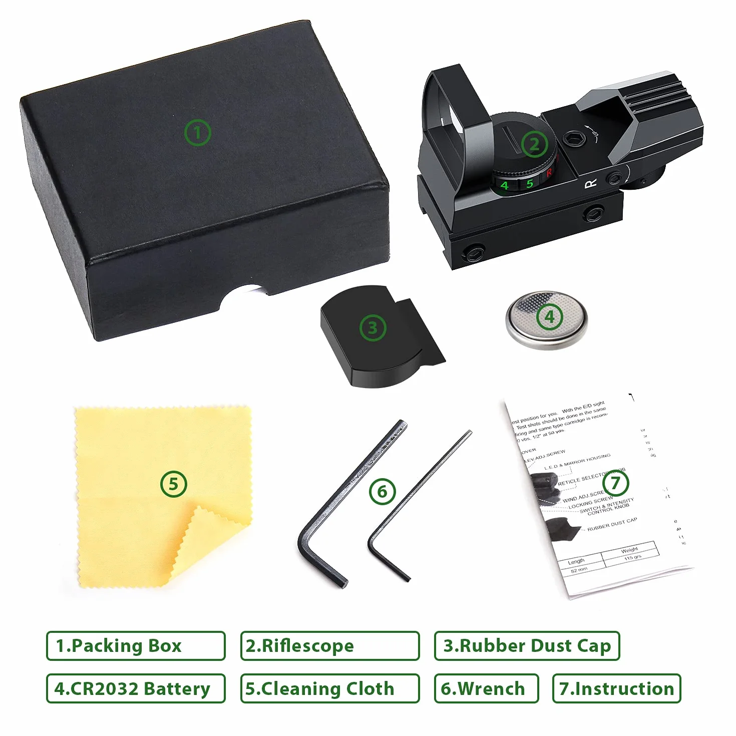 Paike Red Dot Reflex Kolimator Szyna 11 mm