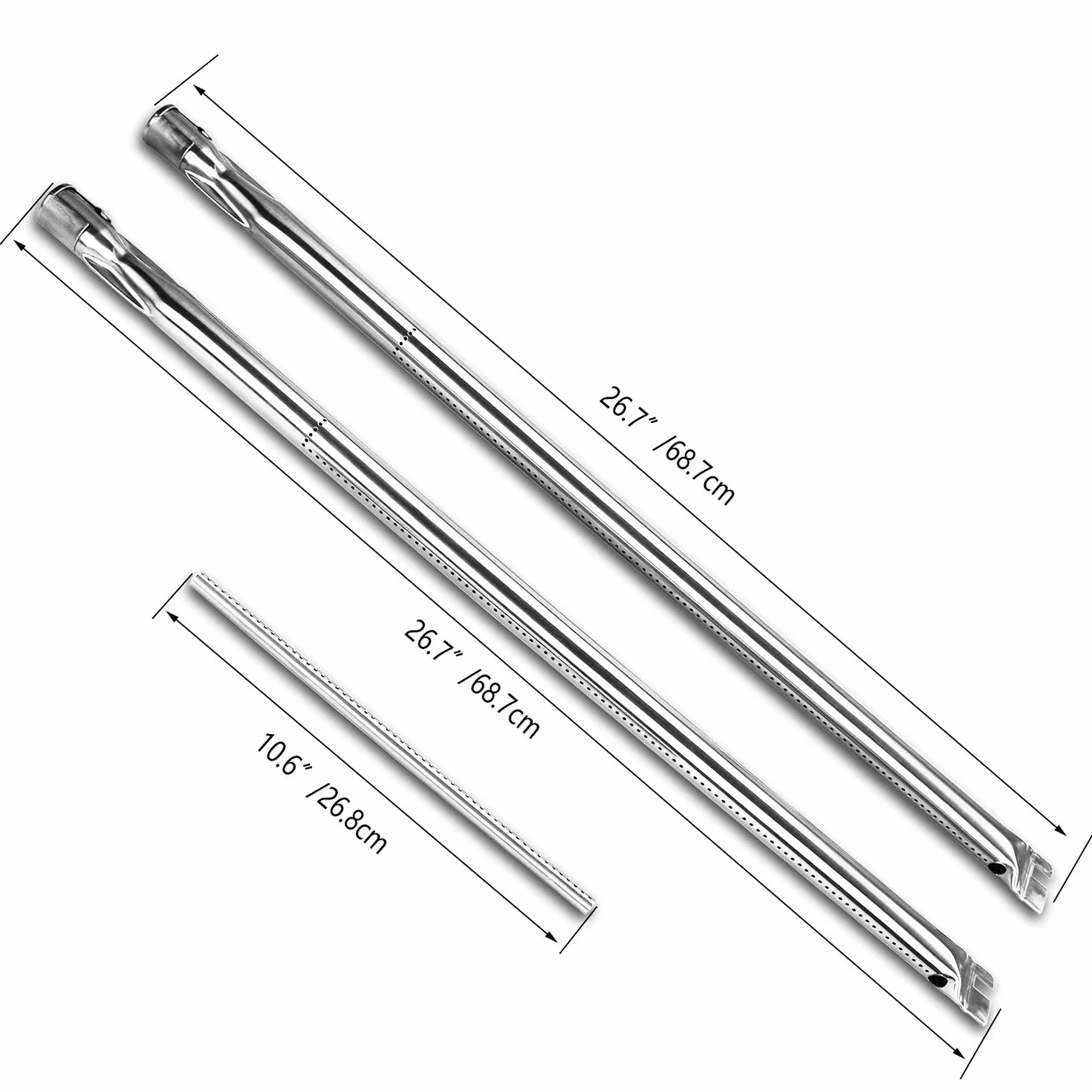 GFTIME 7507 68,6 cm część zamienna palnika do Weber Spirit E210 E220 S210 S220 (z gałkami palnika bocznego), Spirit 500