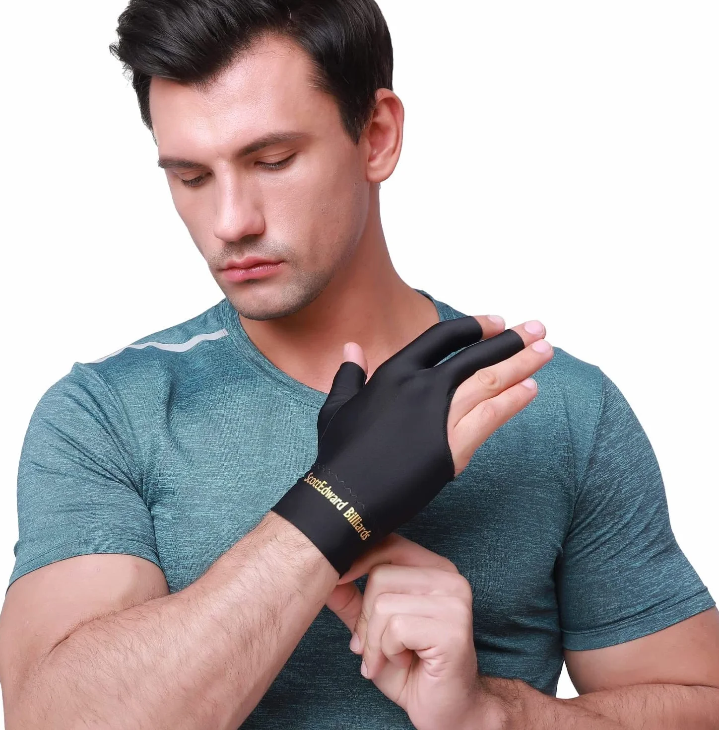 PolyMath Billiard Gloves 10 szt. / zestaw 3 palcowych rękawiczek do snookera, rękawice do basenu, spandex, lycra, na lewą lub prawą rękę, dla mężczyzn i kobiet