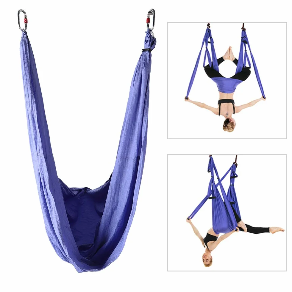 Inversion Swing Sling Yoga Hamak Powietrza Antygrawitacyjny Fitness Elegancki Fiolet