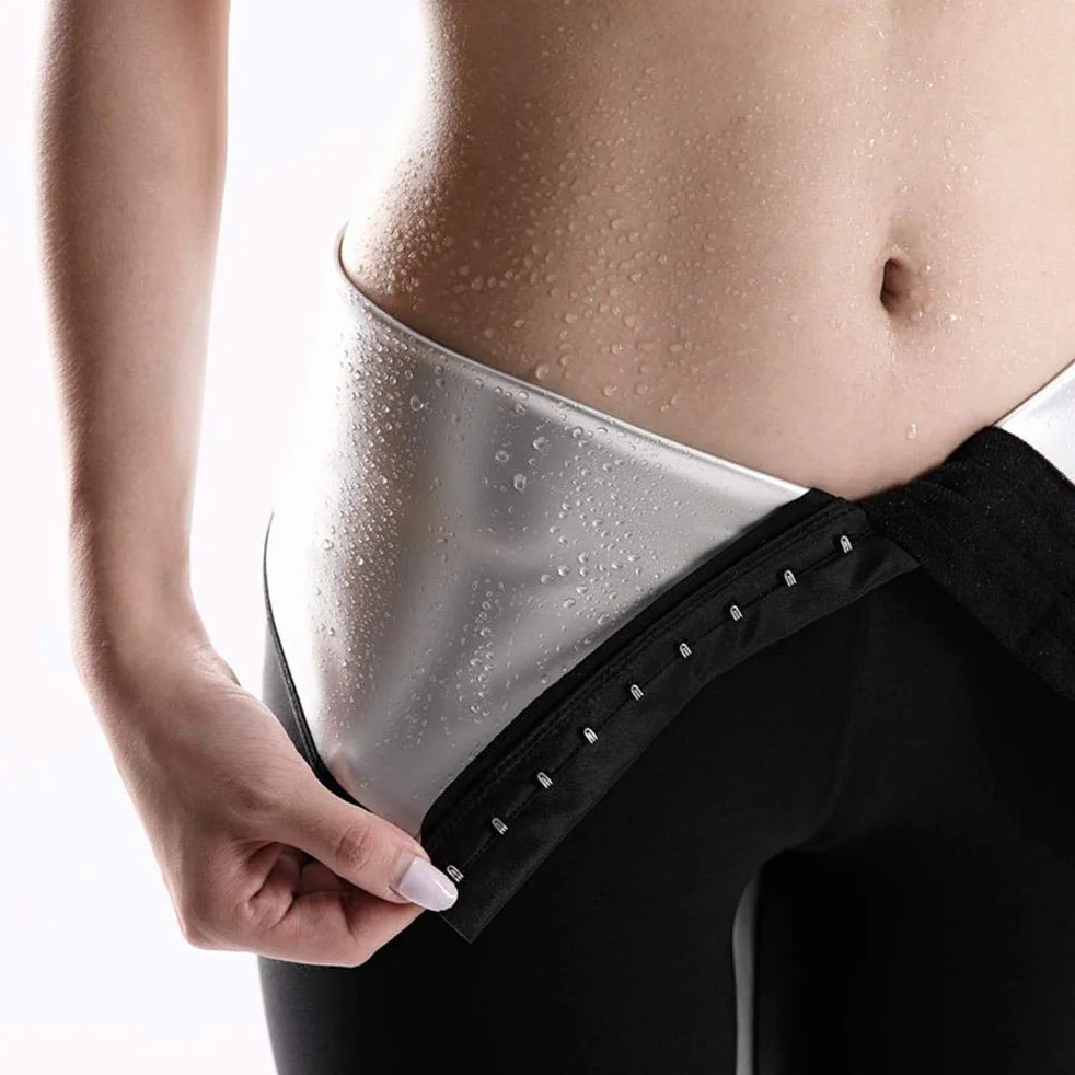Damskie spodnie do sauny Body Shaper wyszczuplające legginsy treningowe wysoka talia Capri termiczne elastyczne