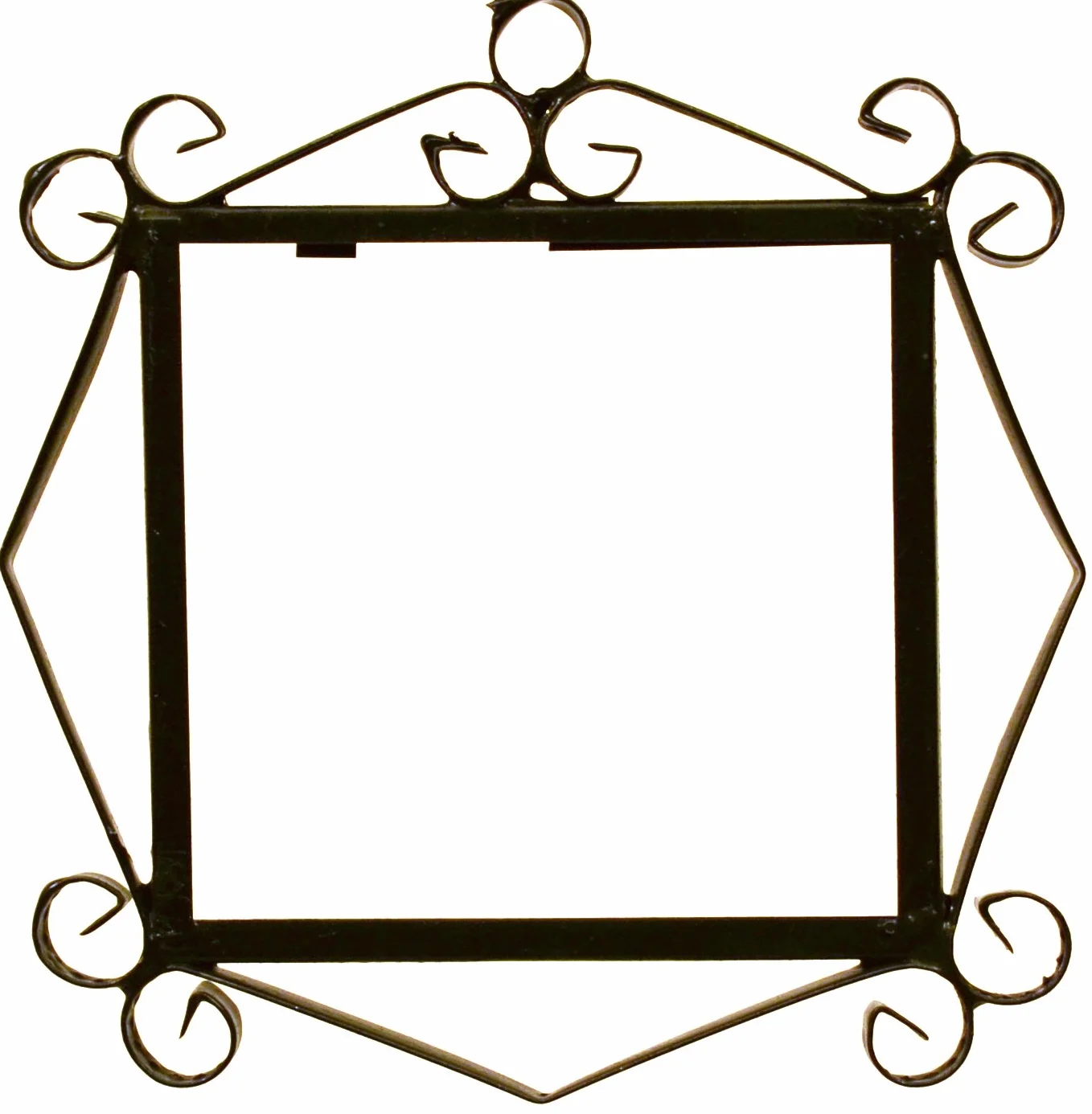 HERRAJE 2 litery kwiat/mozaika średni 10,9 cm x 11 cm stojak na płytki czarna metalowa rama