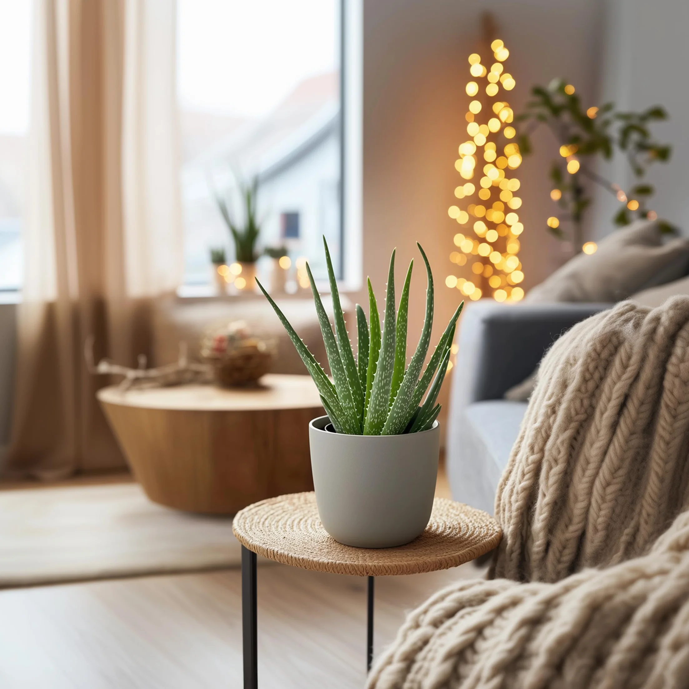 Plant in a Box - Aloes - Aloe Vera - Zestaw 4 sztuk - Doniczka 10cm - Wysokość 20-30cm