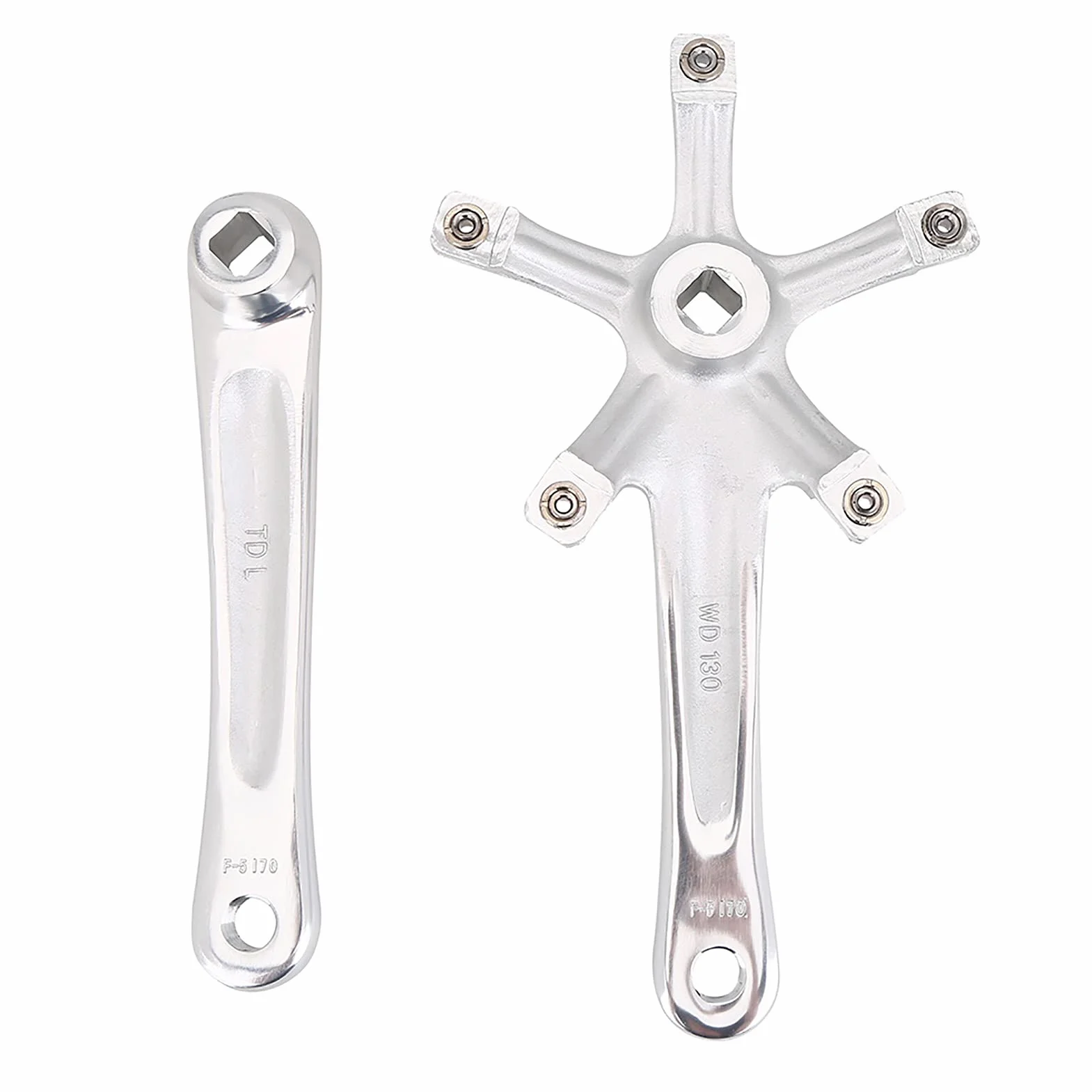 Mechanizm Korbowy Aluminiowy 170 mm do Roweru Górskiego i Szosowego, Zestaw Korba Lewa i Prawa