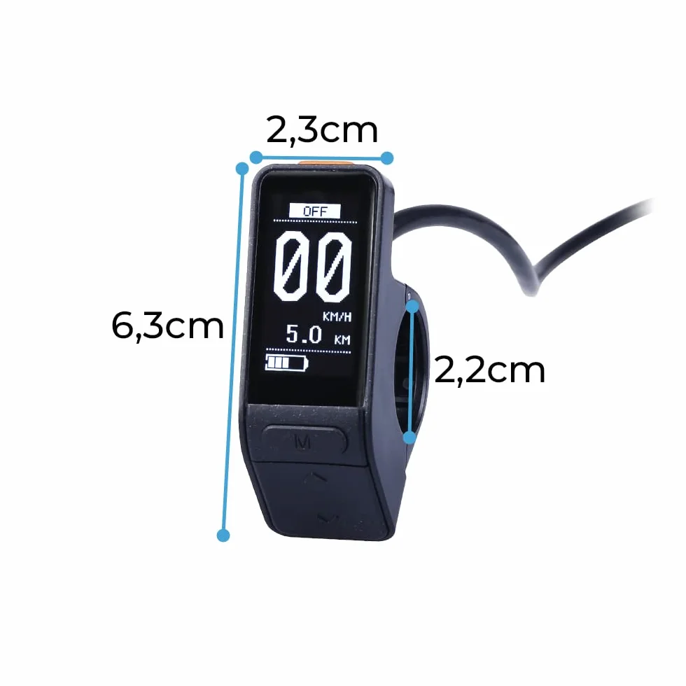 SW102 Wy¶wietlacz, Kompatybilny Z Bafang BBS01 BBS02 BBSHD,33mm Wy¶wietlacz, Oled, Komputer Pok³adowy, E-Bike, Rower Elektryczny, Pedelec