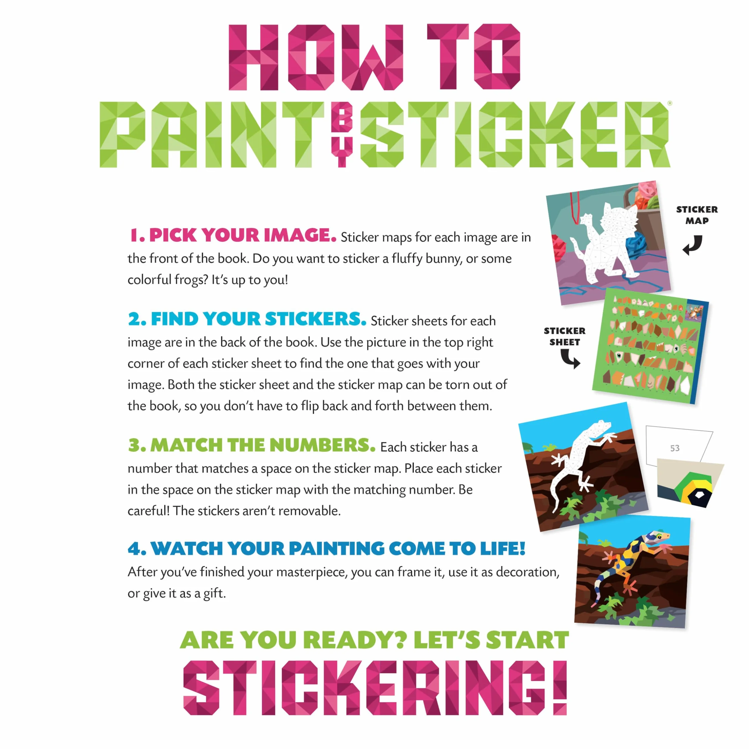 Paint by Sticker Kids: Pets: Create 10 Pictures One Sticker at a Time!
