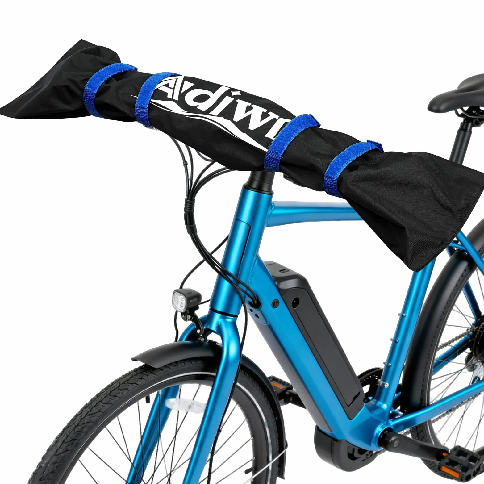 1 opakowanie osłon na kierownicę rowerową, 90 cm wodoodporna osłona na kierownicę e-bike z zamkiem i ulepszonym regulowanym klejem, trwała tkanina Oxford, odporna na kurz, plamy, nadaje się na