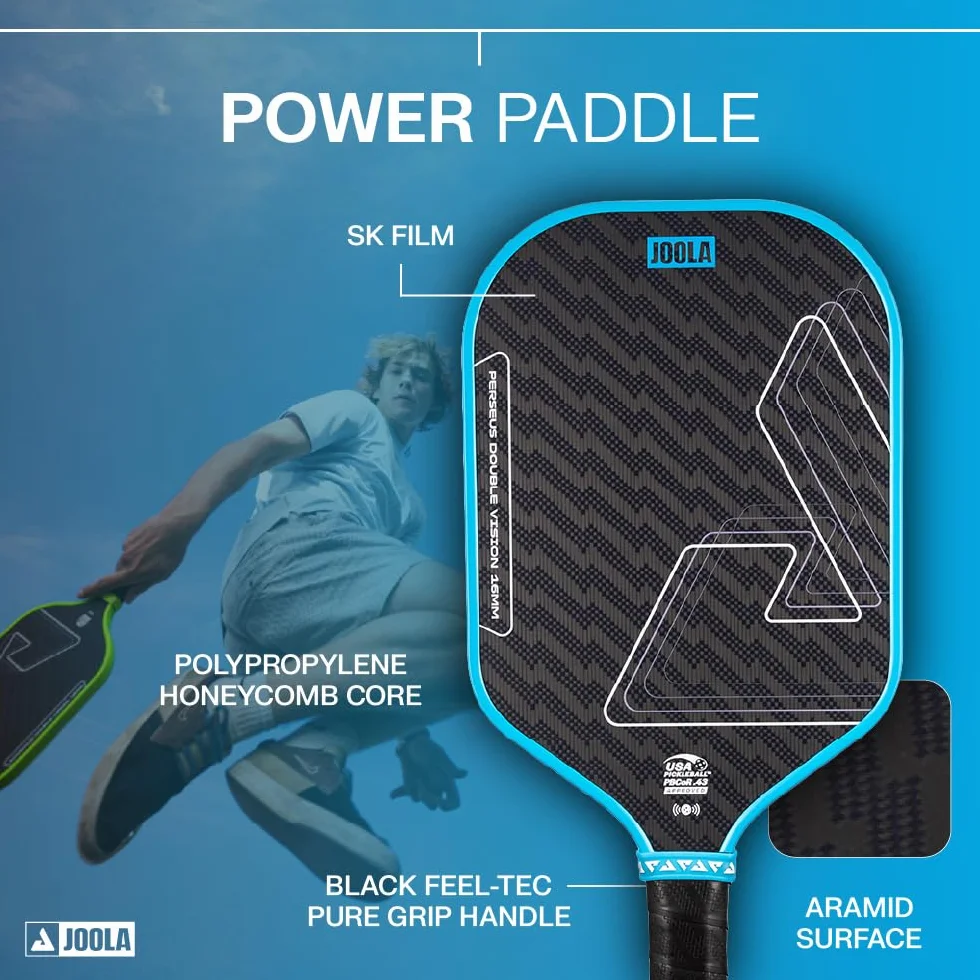 JOOLA Double Vision 16 mm wiosło Pickleball powierzchnia aramidowa folia SK