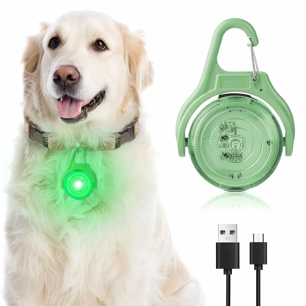 Lampka LED na obrożę dla psa IP68 wodoodporna USB ładowalna 4 tryby