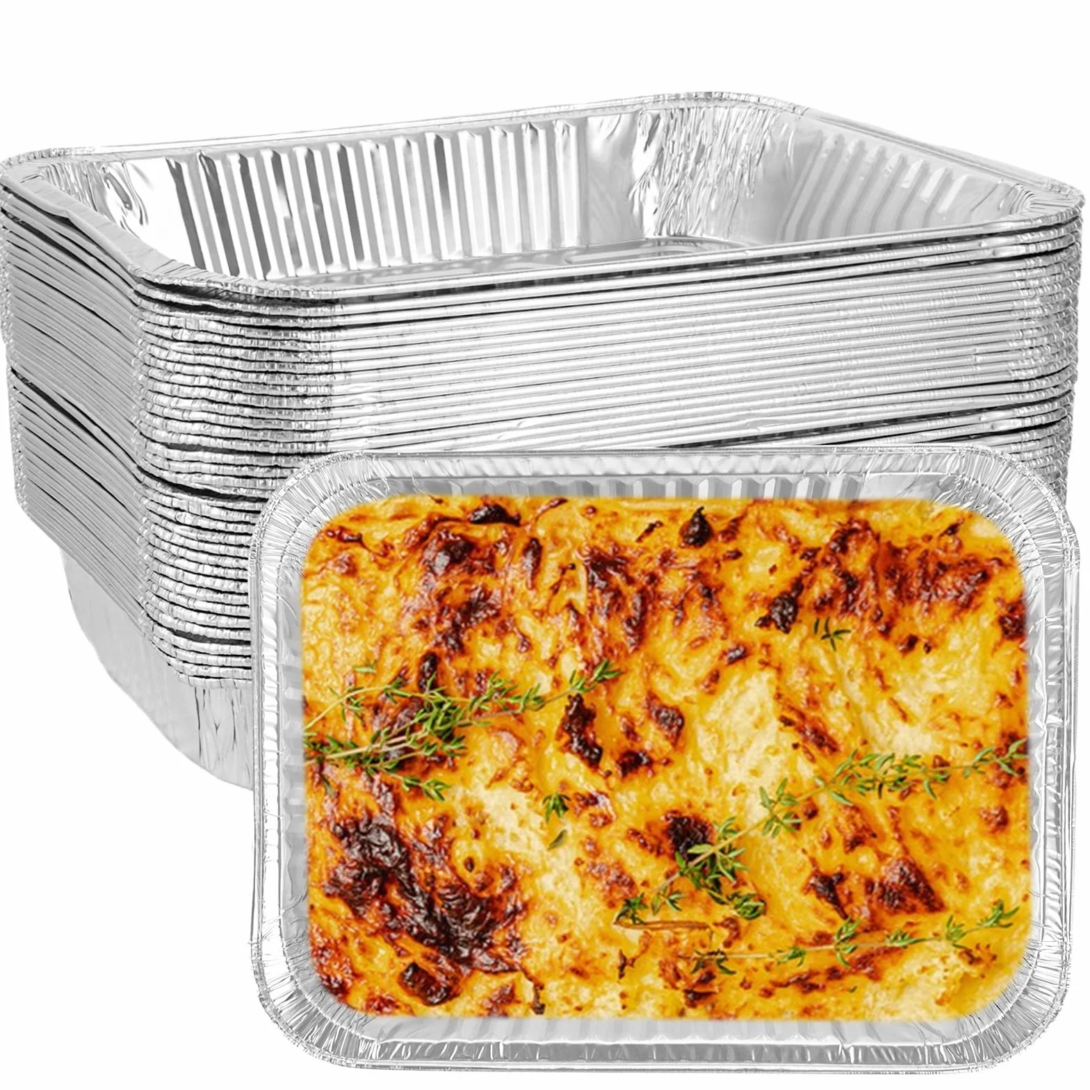 SHUESS 30 sztuk aluminiowych misek do grilla, duże 5000 ml, 37 x 26 x 7 cm, aluminiowe, jednorazowe miseczki z folii aluminiowej, na Boże Narodzenie, sylwestra, imprezę, bufet