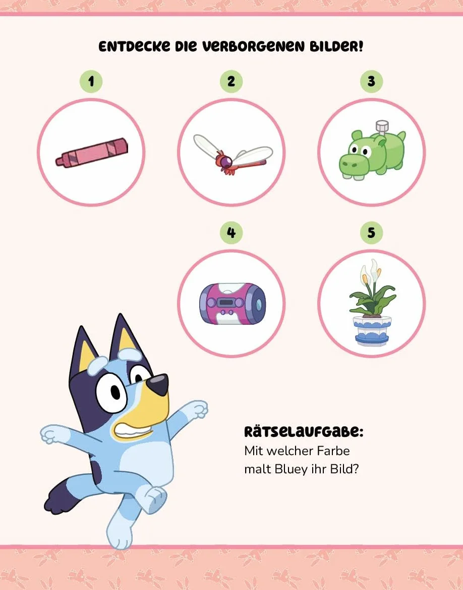 Bluey Malbuch Wasserzauber: Wassermalbuch ab 3 Jahren: Mal- & Rätselbuch mit Wassertankstift I Geschenk für Mädchen und Jungen