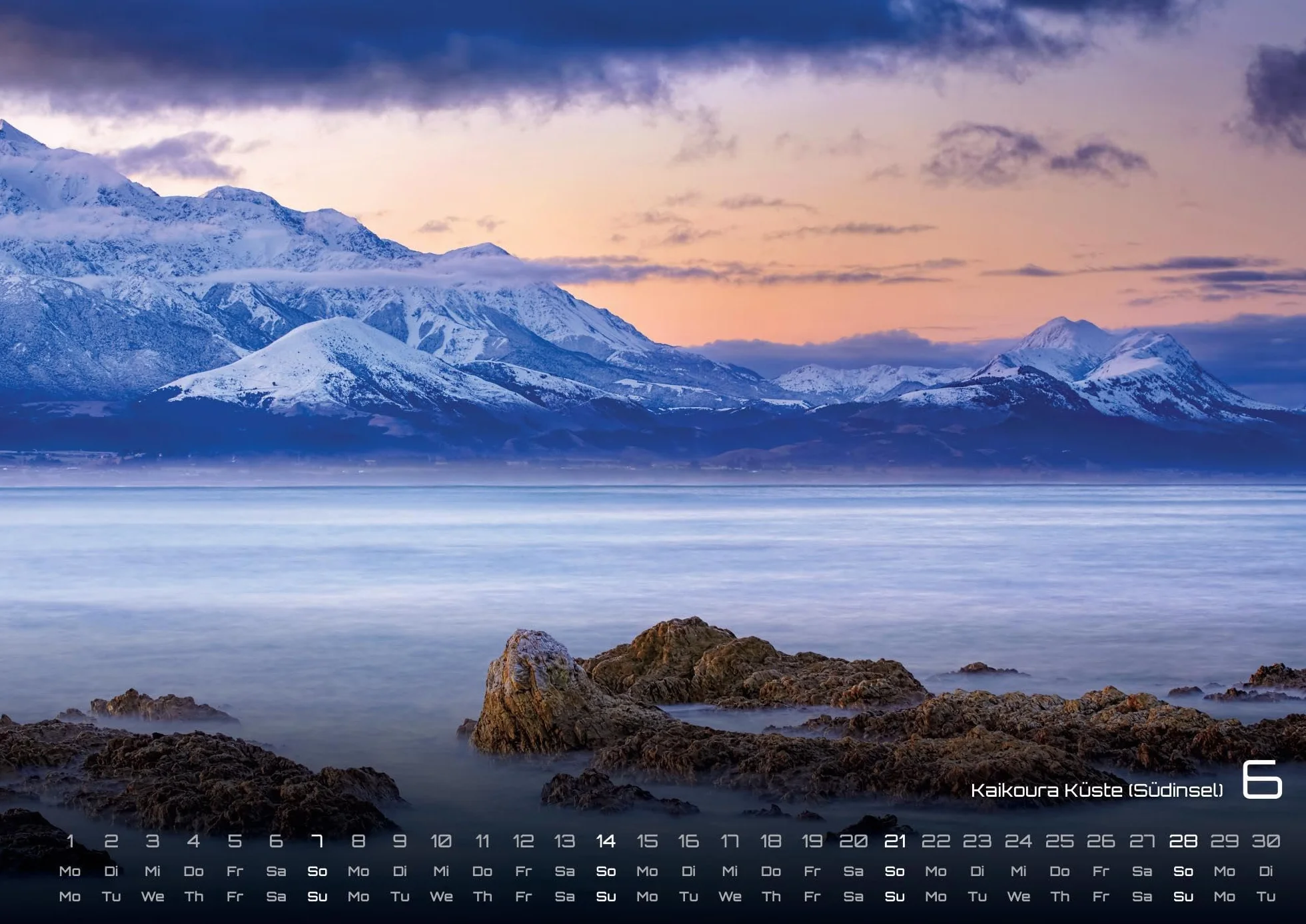 Neuseeland - Das Land der langen weißen Wolke - 2026 - Kalender DIN A2: Der Wandkalender mit den schönsten Motiven aus Neuseeland für das Jahr 2026 im extragroßen Format DIN A2 (ca. 60 x 42 cm)!