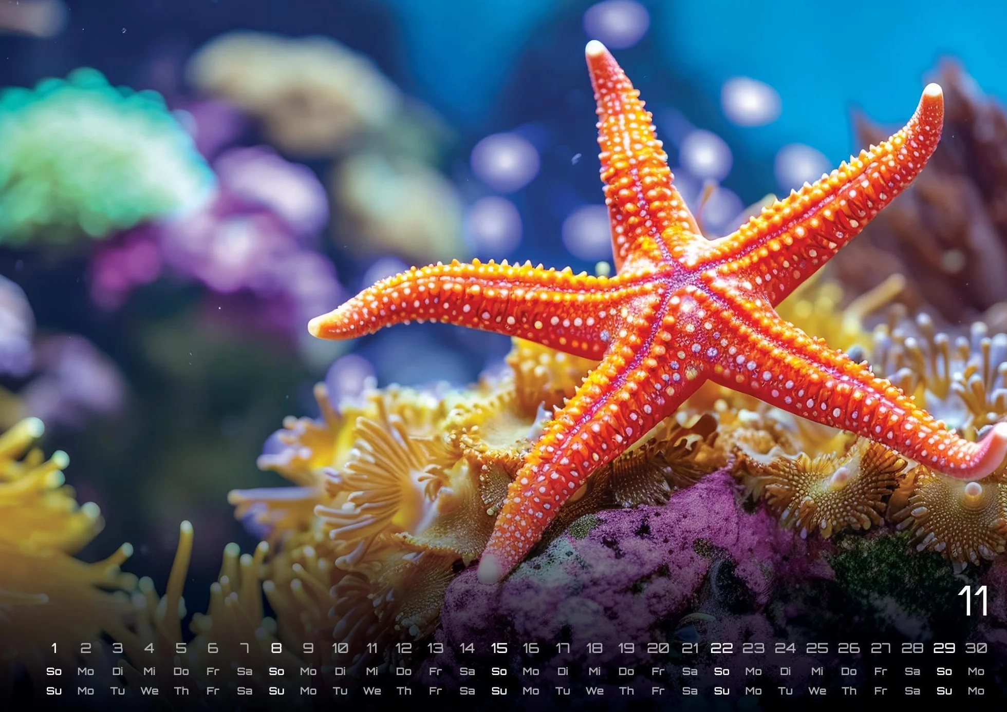 Sealife - verborgene Tiefen - 2026 - Kalender DIN A2: Der Wandkalender mit den schönsten Unterwasser-Motiven für das Jahr 2026 im extragroßen Format DIN A2 (ca. 60 x 42 cm)!