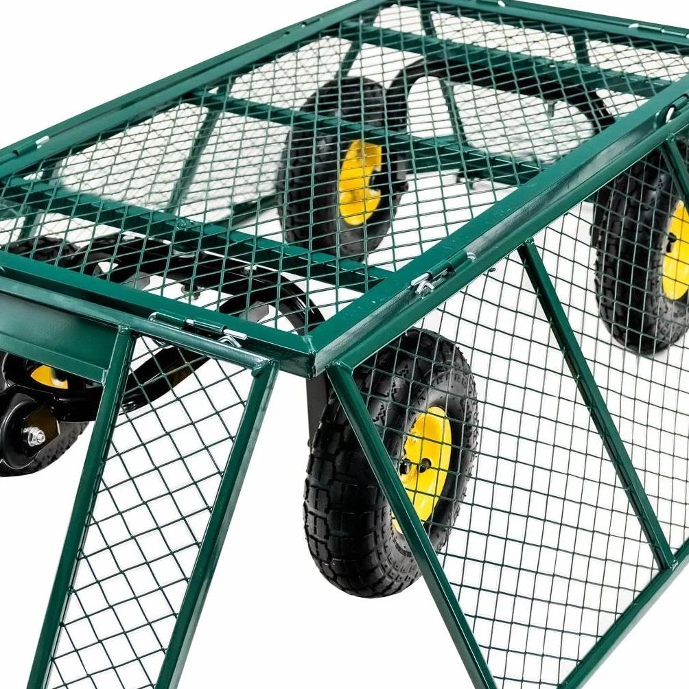 Mega-M Wózek ogrodowy transportowy DUŻY składany OGRODOWY PRZYCZEPKA XXL 3W1 96x51x72 cm, 500 kg udźwigu