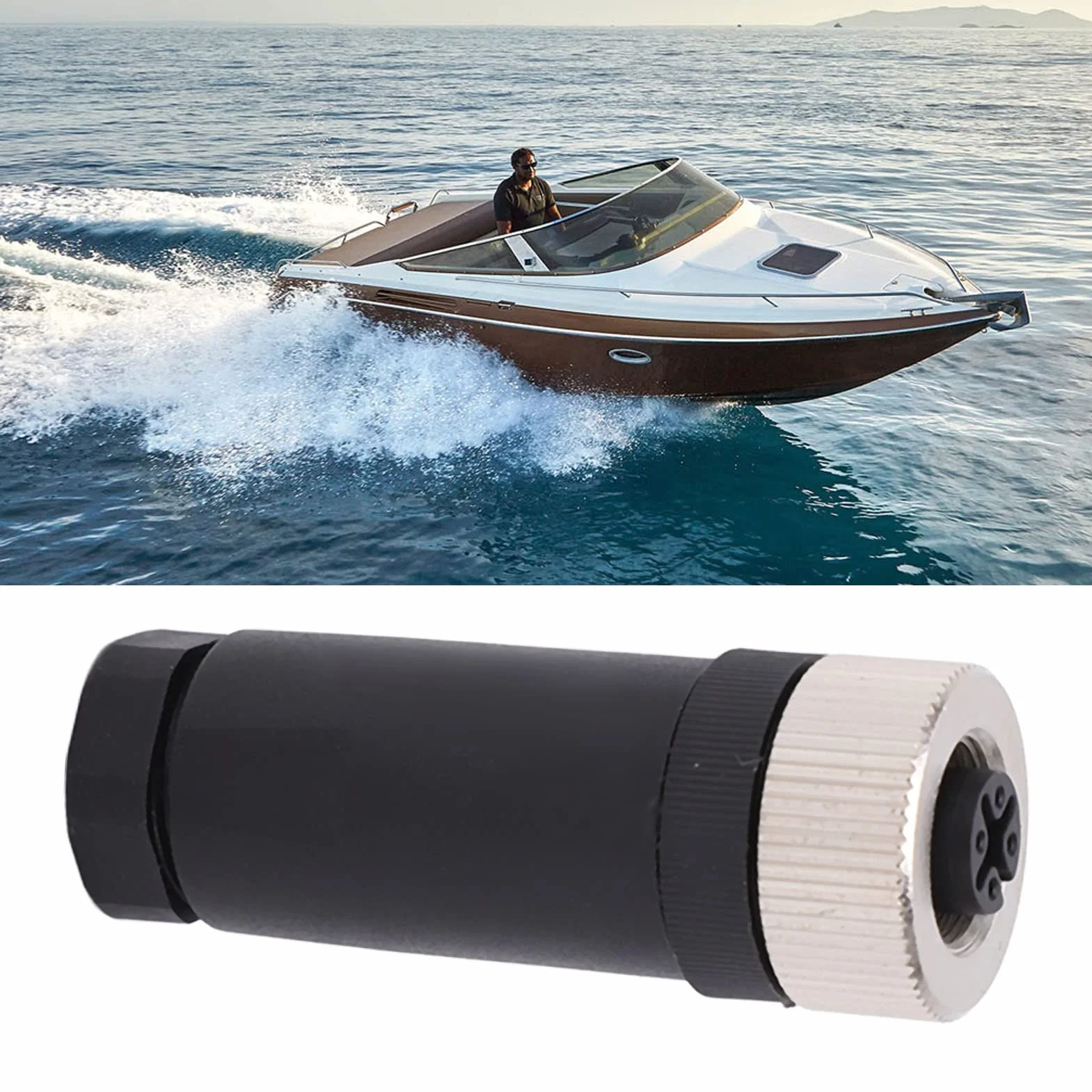 Złącze NMEA 2000 N2K M12 żeński 5 Pinów ABS Metal do Instalacji w Terenie Lowrance