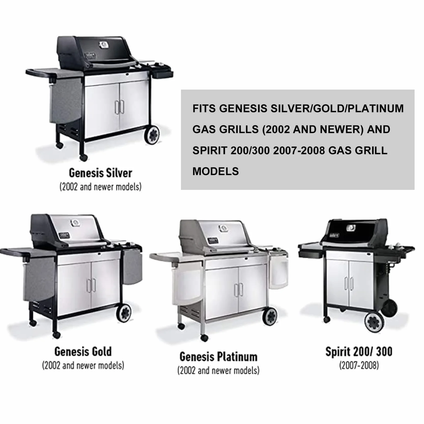 onlyfire Zestaw zapalnika piezo dla grilli Weber Genesis E-310/E-320, Silver/B/C, Gold/B/C, Platinum/B/C