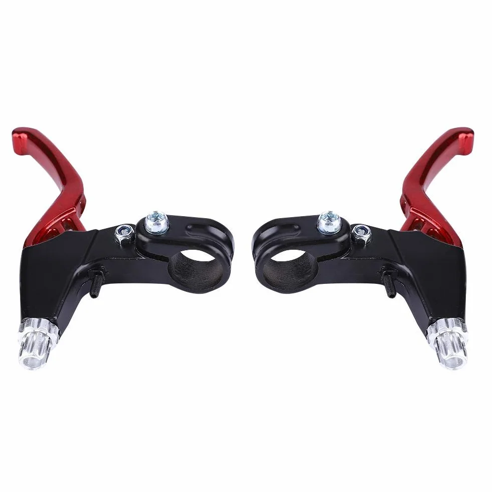 Zestaw dźwigni hamulca do roweru górskiego ze stopu aluminium 22 mm para czerwona