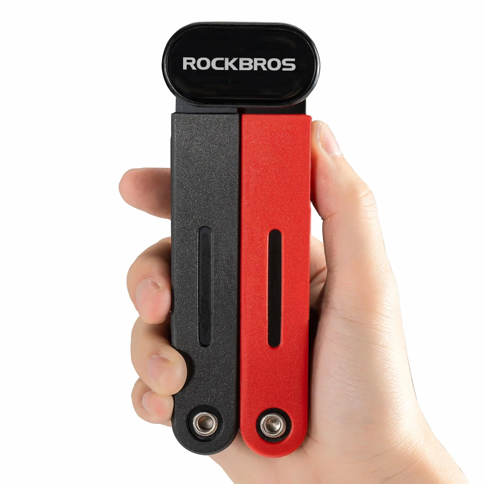 ROCKBROS składana blokada rowerowa 120 cm antykradzieżowa blokada rowerowa o wysokim poziomie bezpieczeństwa do roweru elektrycznego motocykl MTB rower szosowy czarny czerwony