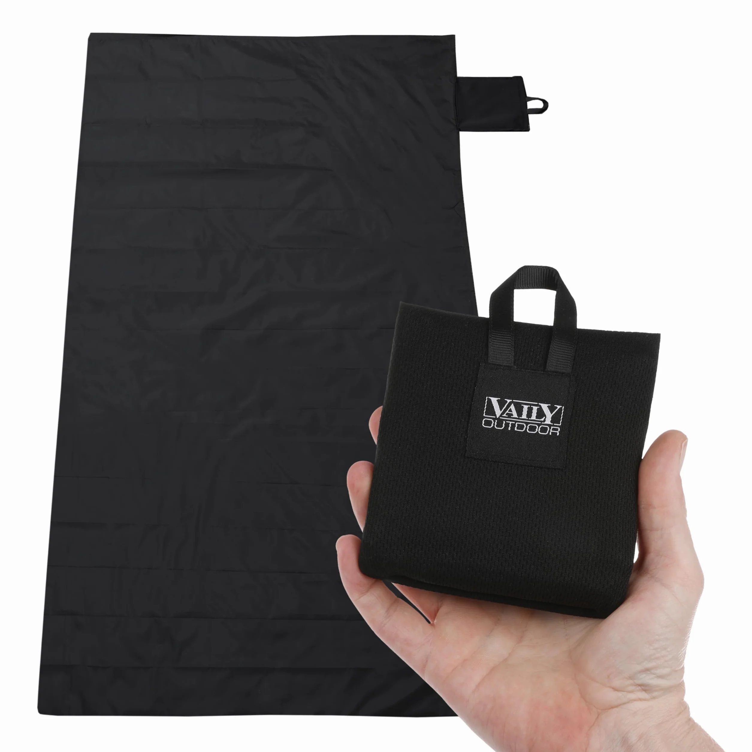Vaily Mini koc piknikowy, koc plażowy, ultracienki koc outdoorowy, idealny na piknik, kemping i wędrówki, 80 x 140 cm