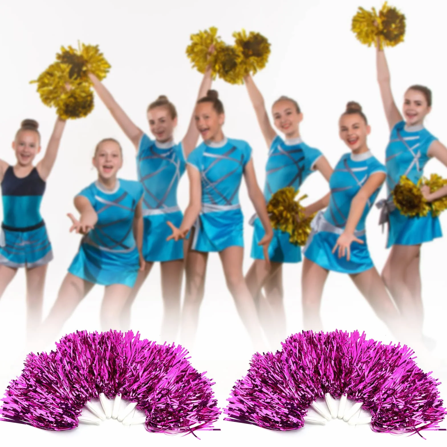 DeWin Pom-Pom Girls sportowe pompony Cheer Party Akcesoria taneczne