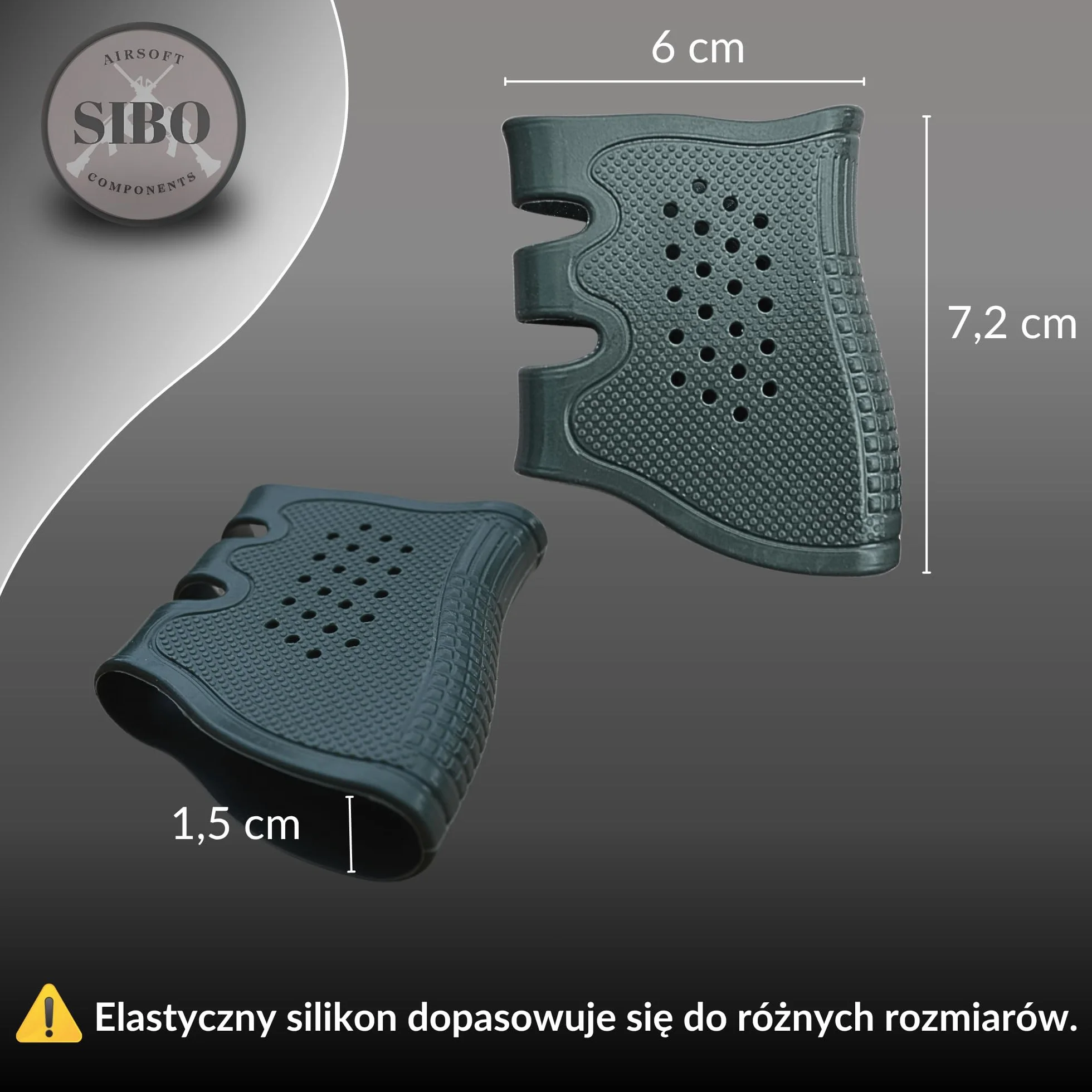 Gumowa Osłona Chwytu Airsoft Silikonowy Grip Antypoślizgowy do Pistoletu i Karabinu