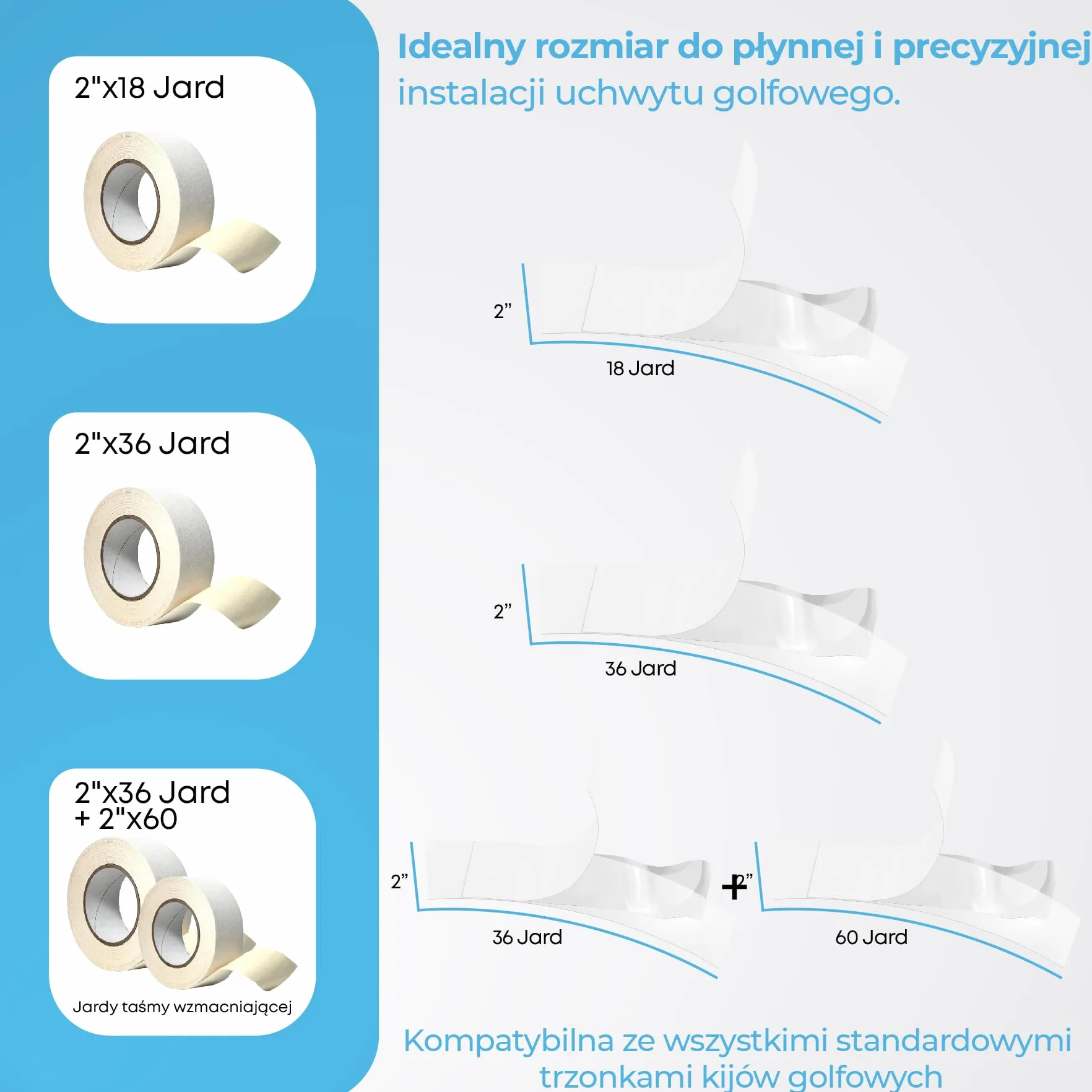 Rolki taśmy golfowej Wedge Guys